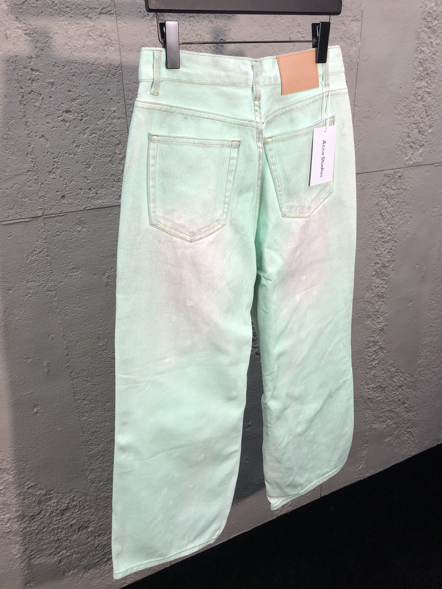 Acne washed wide-leg jeans