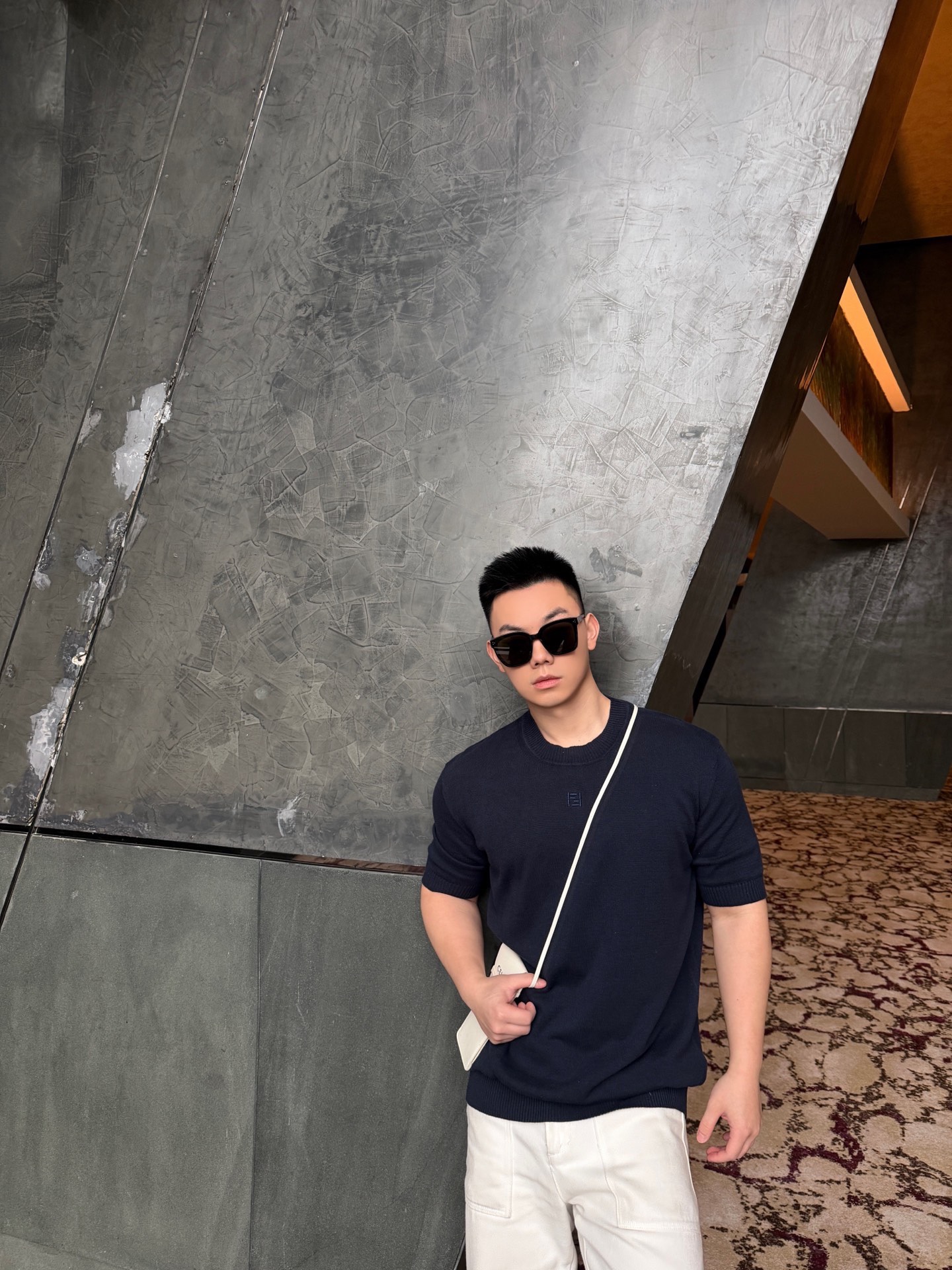 Fend embroidered knit t-shirt