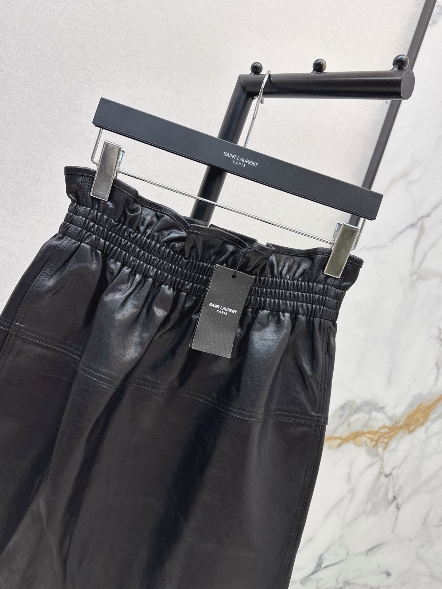 Sain 26ss leather skirt