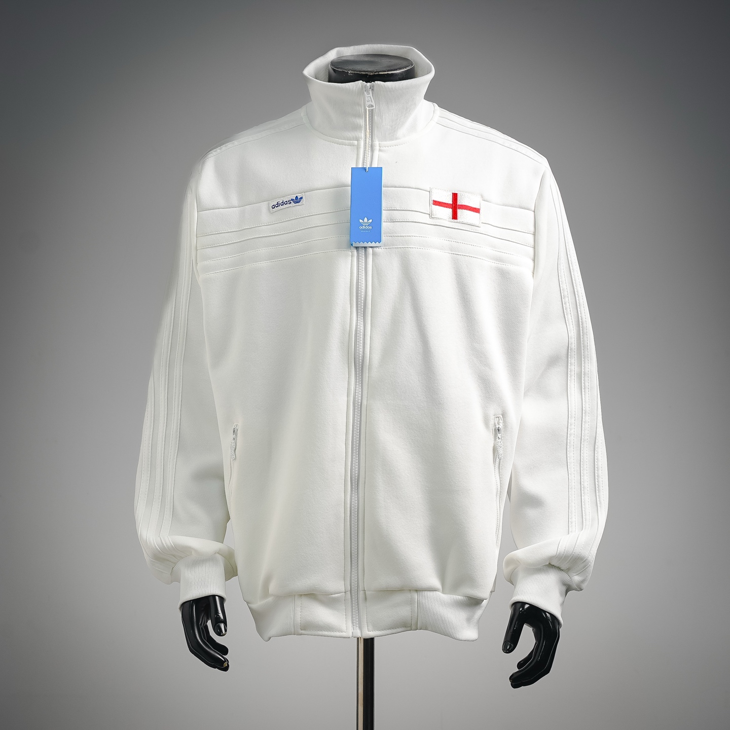 Adi stand collar zip-Up track jacket