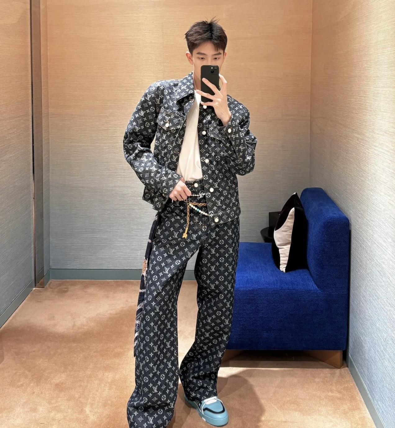 Loui print straight-leg jeans