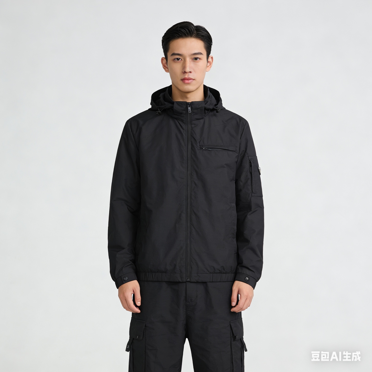 Pra hooded zip windbreaker jacket