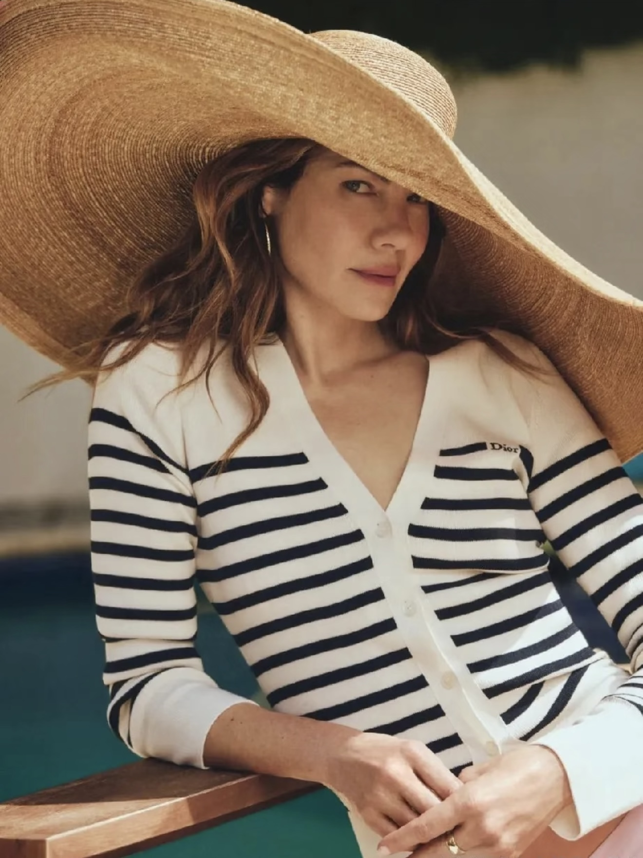 CD 26ss stripe knit cardigan