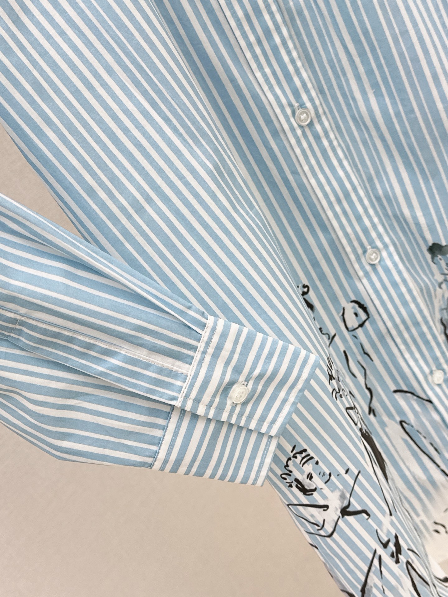 CD 26ss stripe print shirt dress