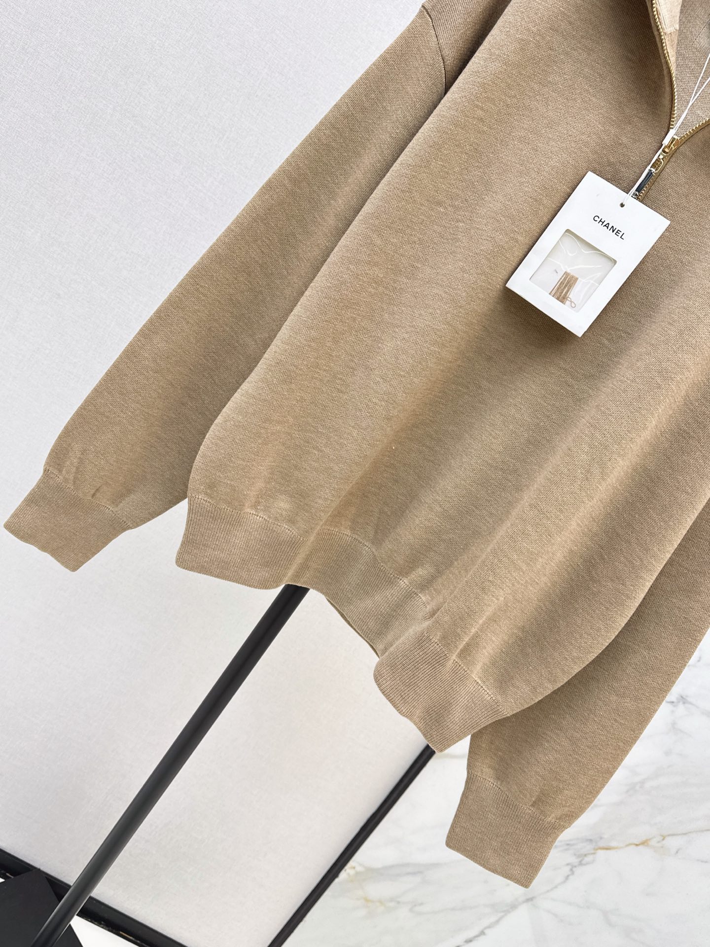 Chan 26fw zip-up knitwear