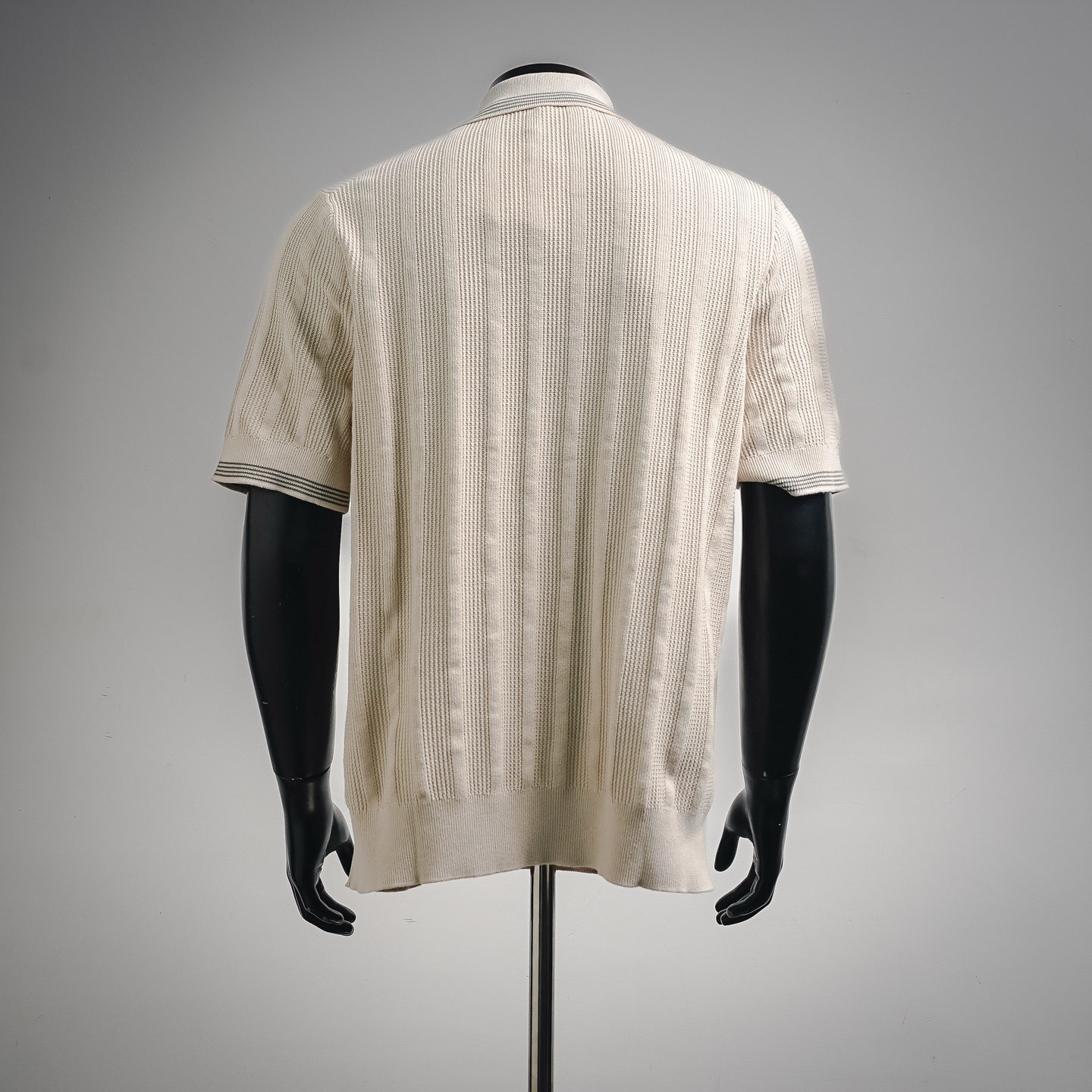 Brunello striped collar Polo