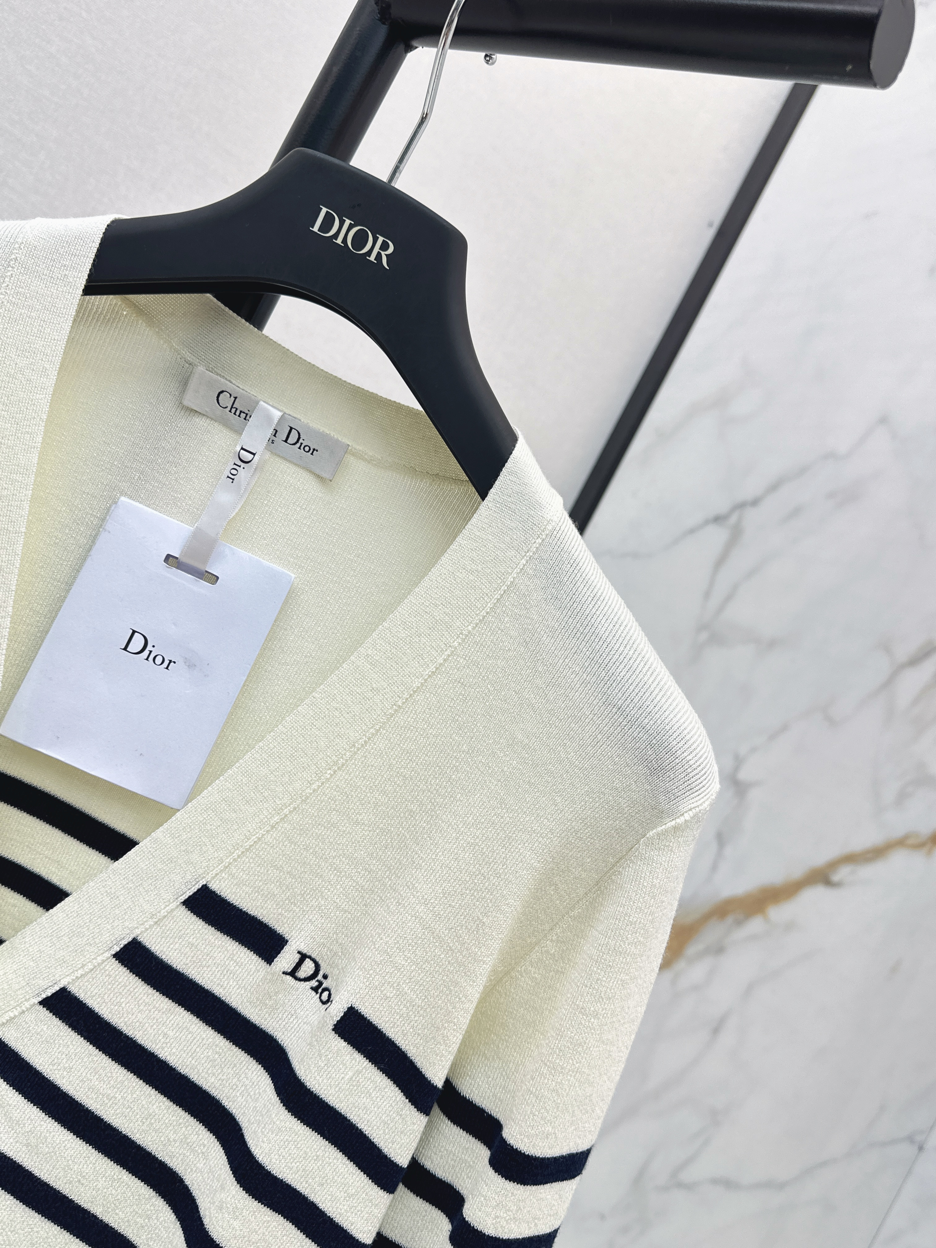 CD 26ss stripe knit cardigan