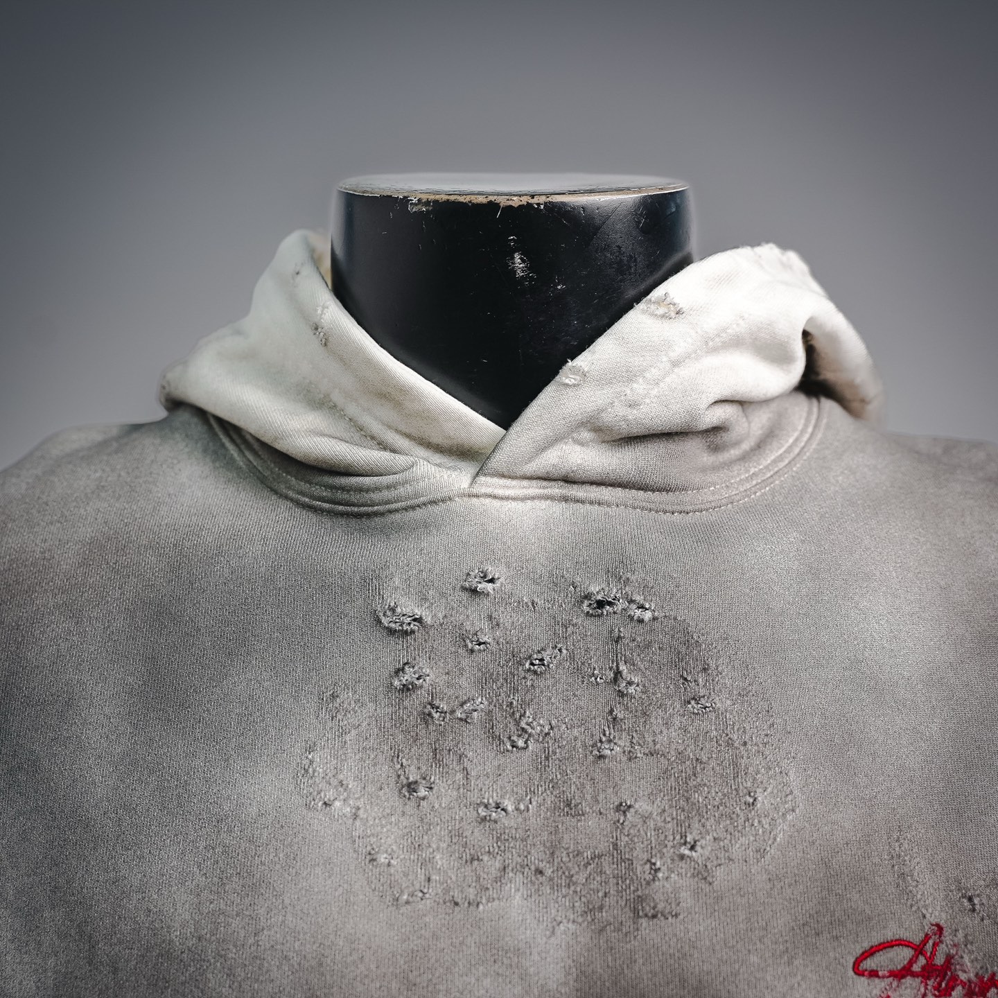 Louis embroidered ripped hoodie