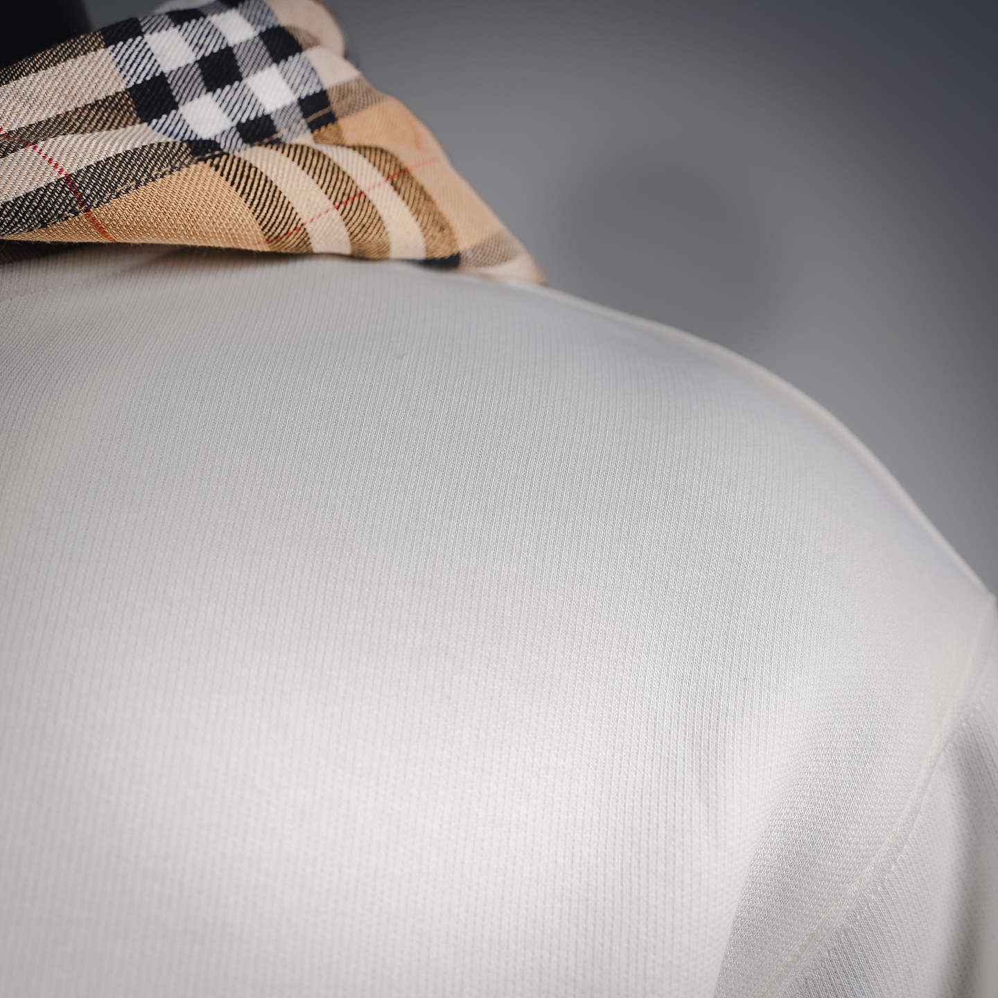 Bur plaid splicing coat
