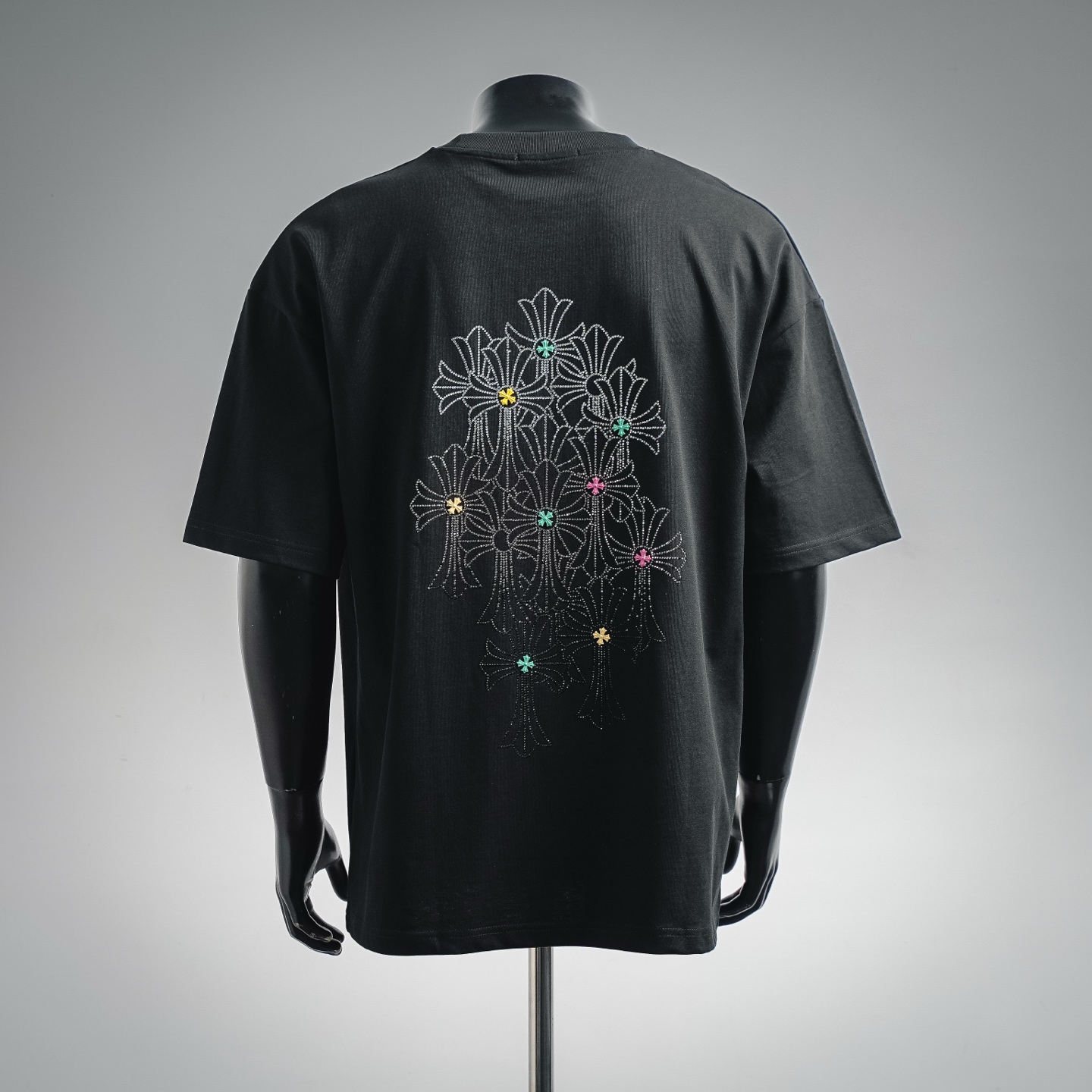 Chrome rhinestone t-sihirt