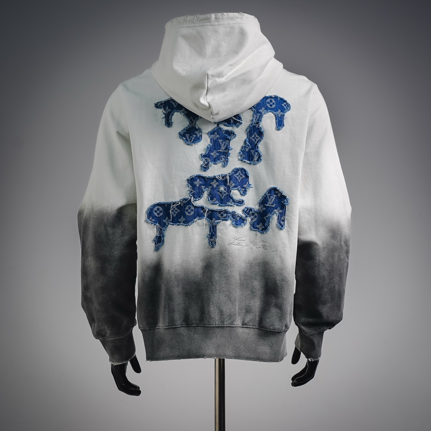 Louis applique ripped hoodie