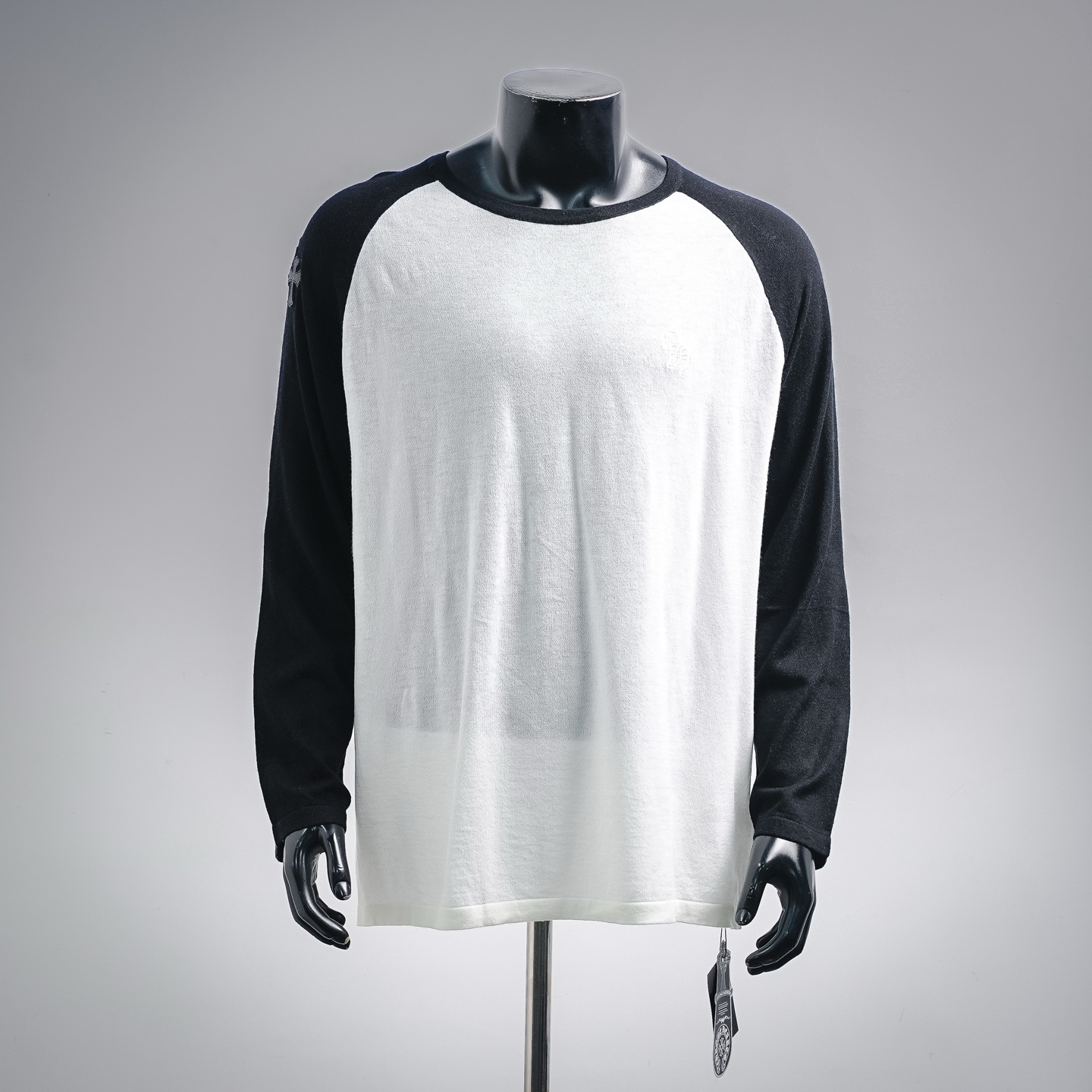 Chrome embroidered knit sweatshirt