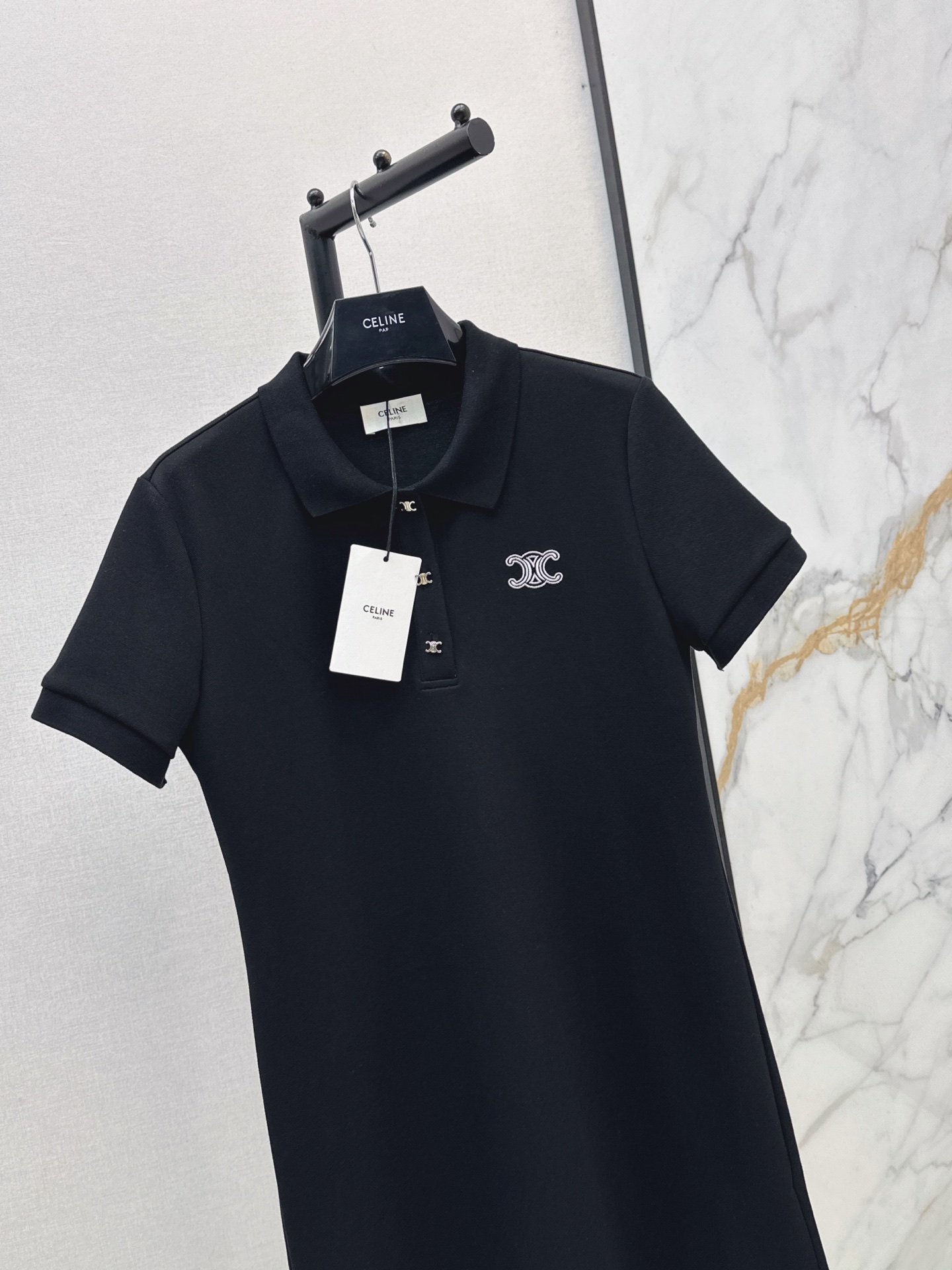 Celi 26ss embroidery polo dress