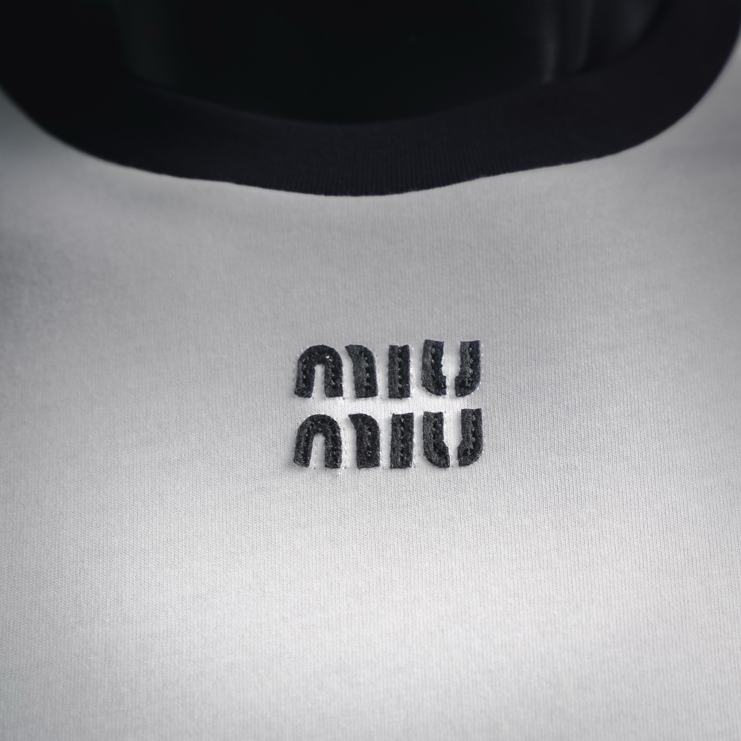 Miu splicing sweatshirt
