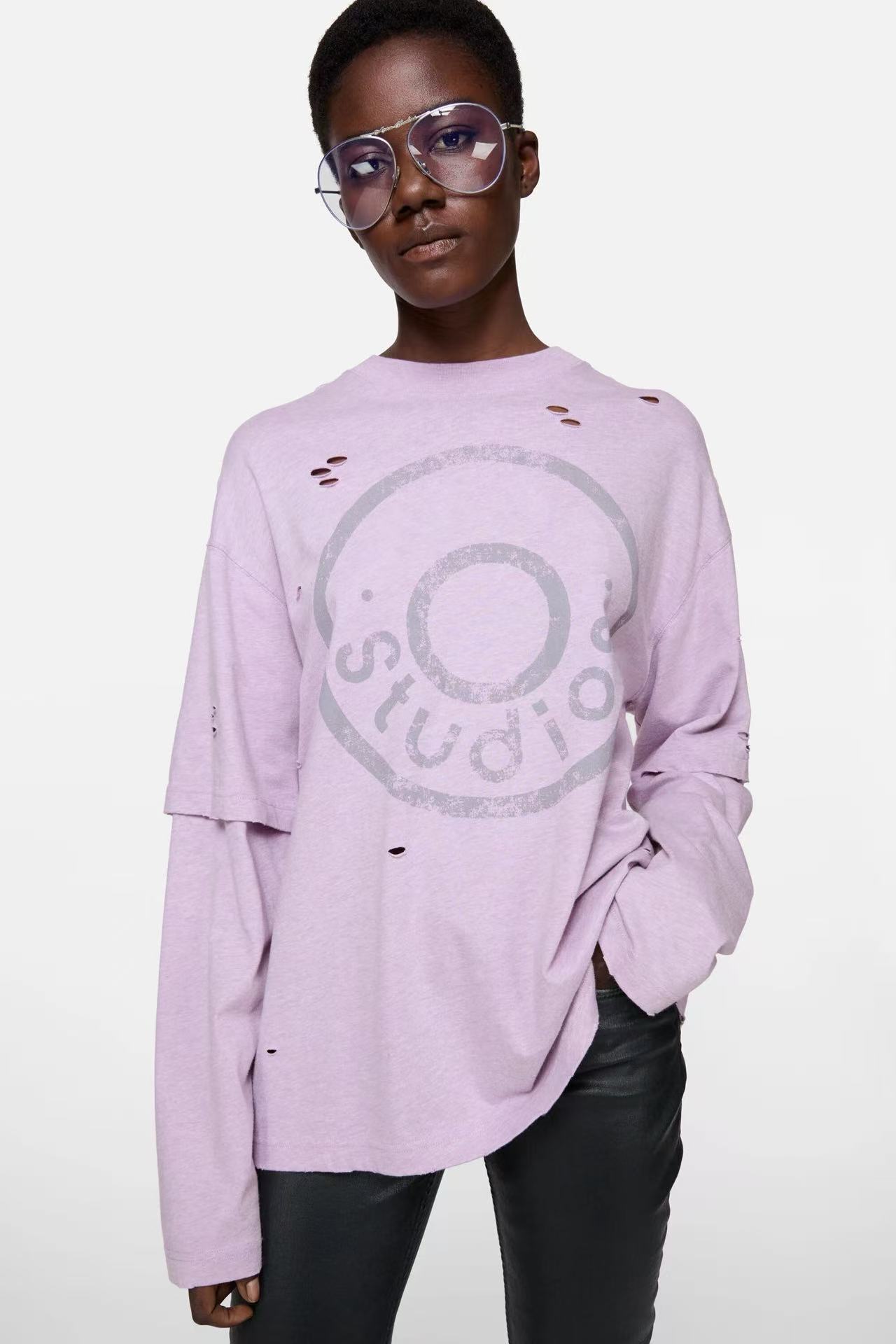 Acne ripped sweatshirt