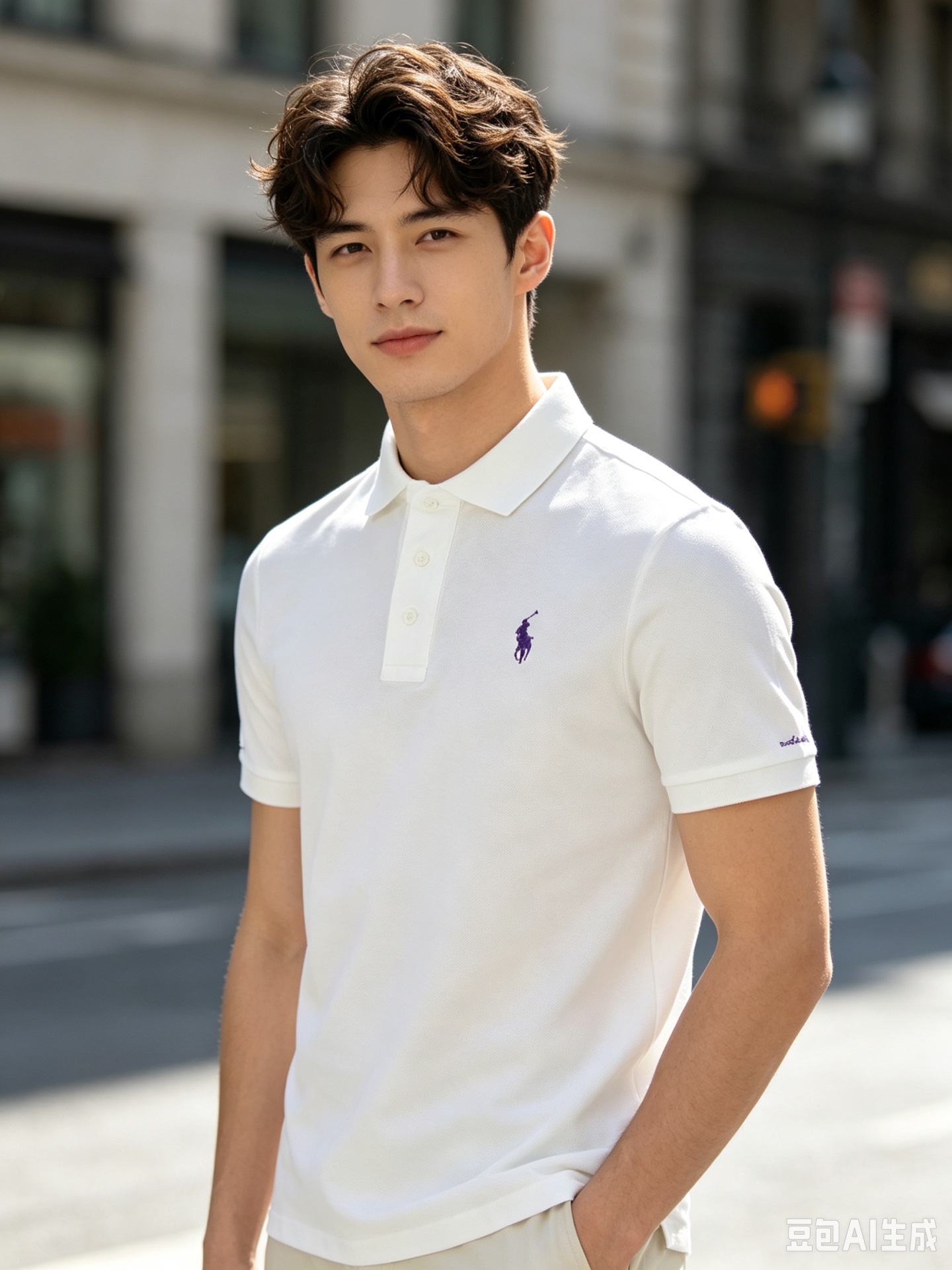 Chrome printed Polo