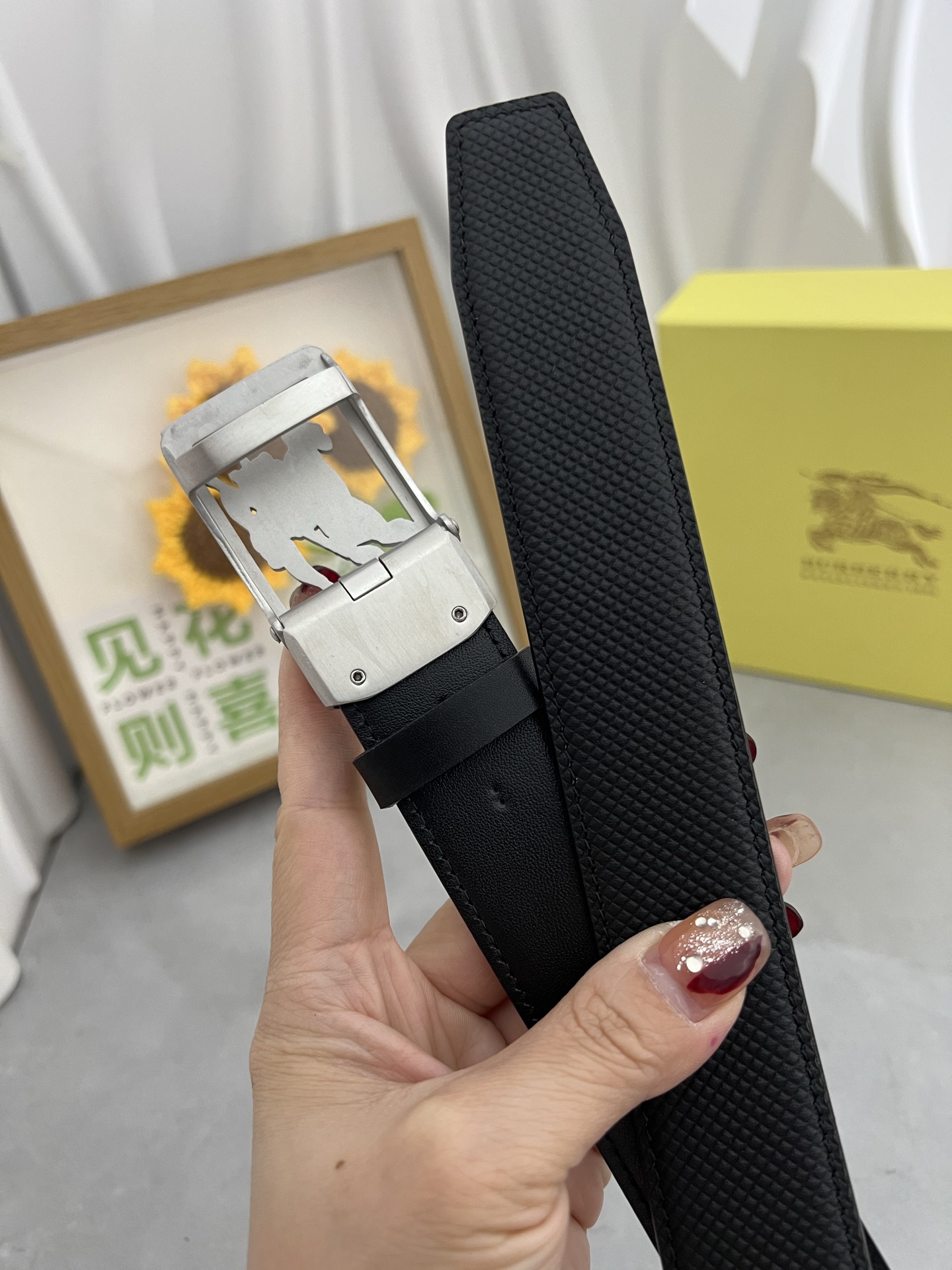 Bur cowhide belt