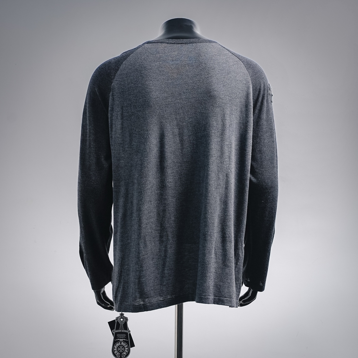 Chrome embroidered knit sweatshirt