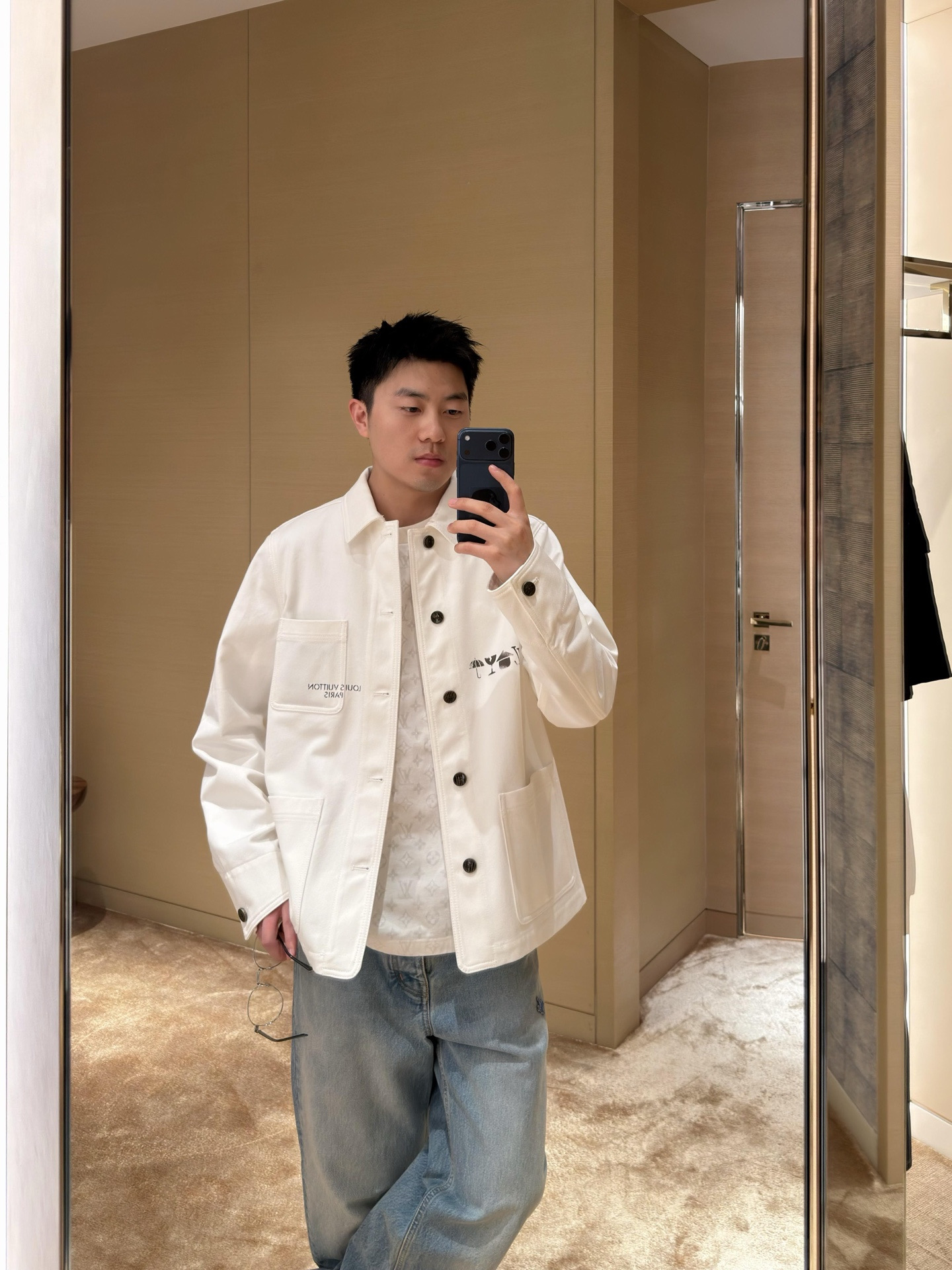 Louis pockets printed jacket