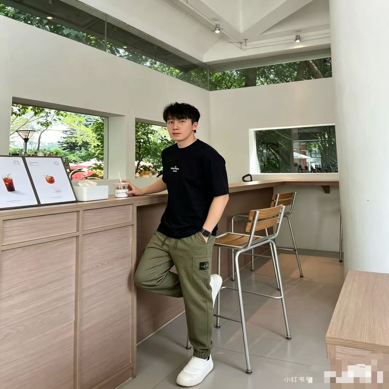 Stone casual pants