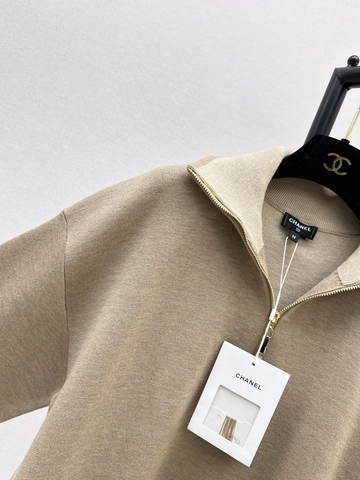 Chan 26fw zip-up knitwear