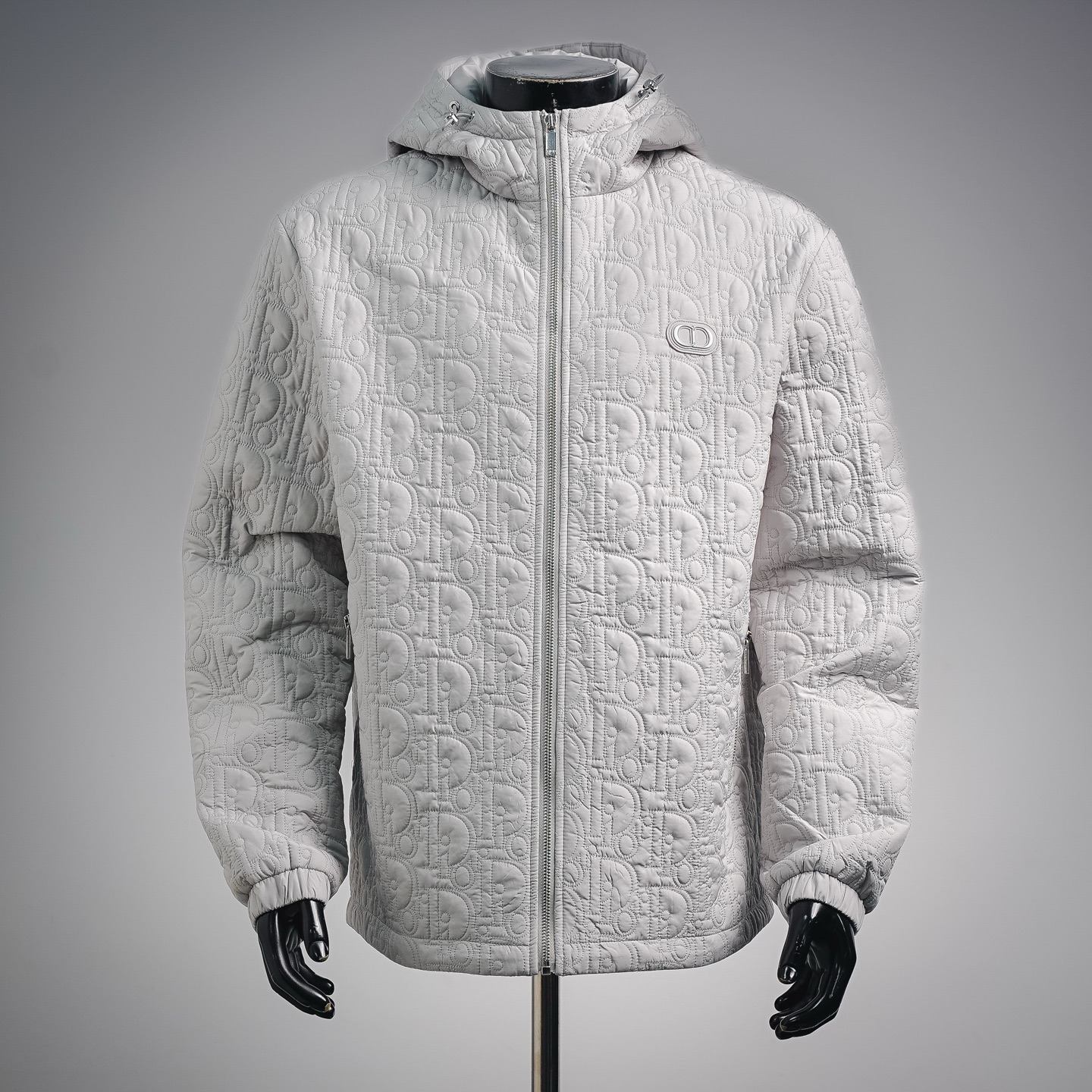 CD quilted embossed jacket