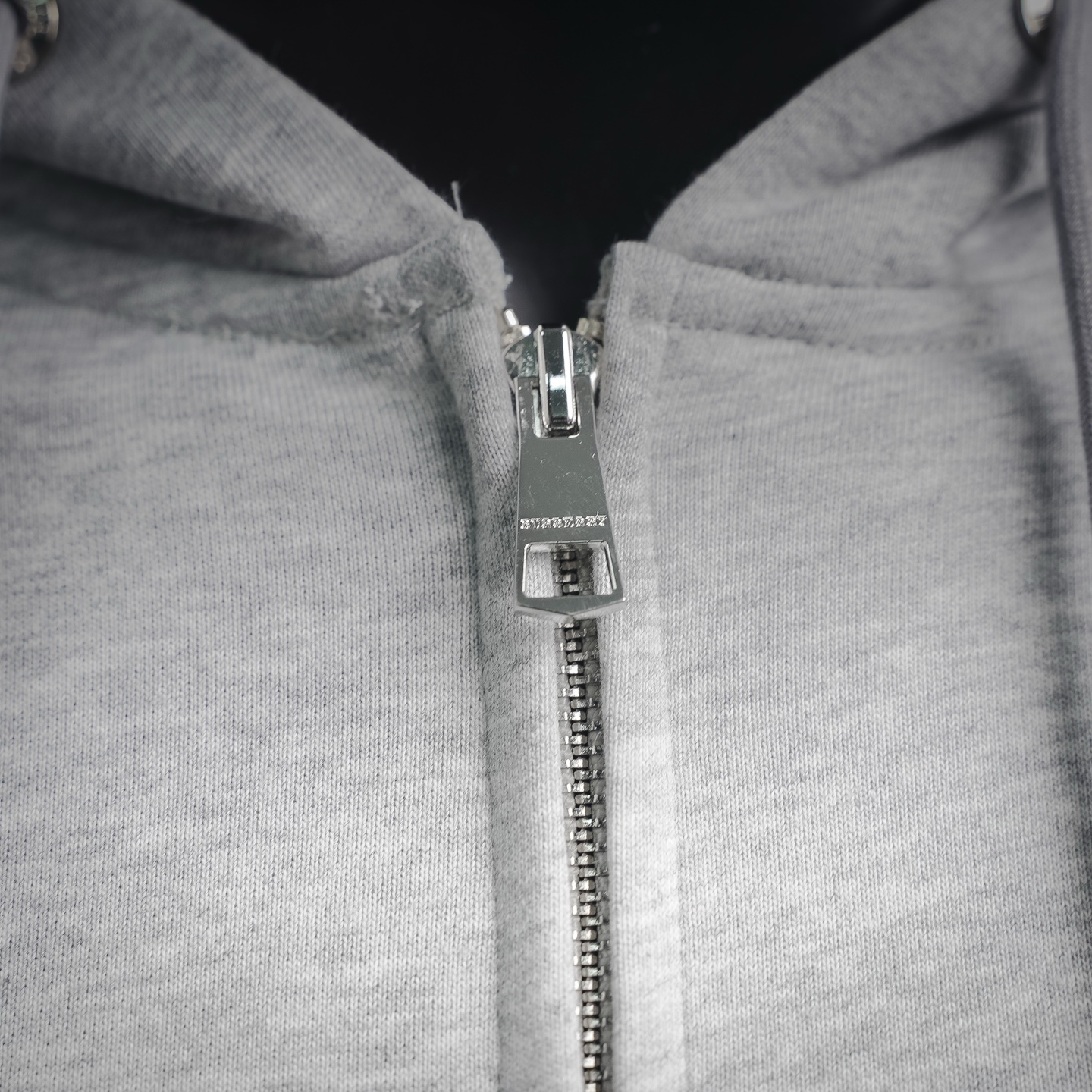 Bur zip-up embroidered hoodie