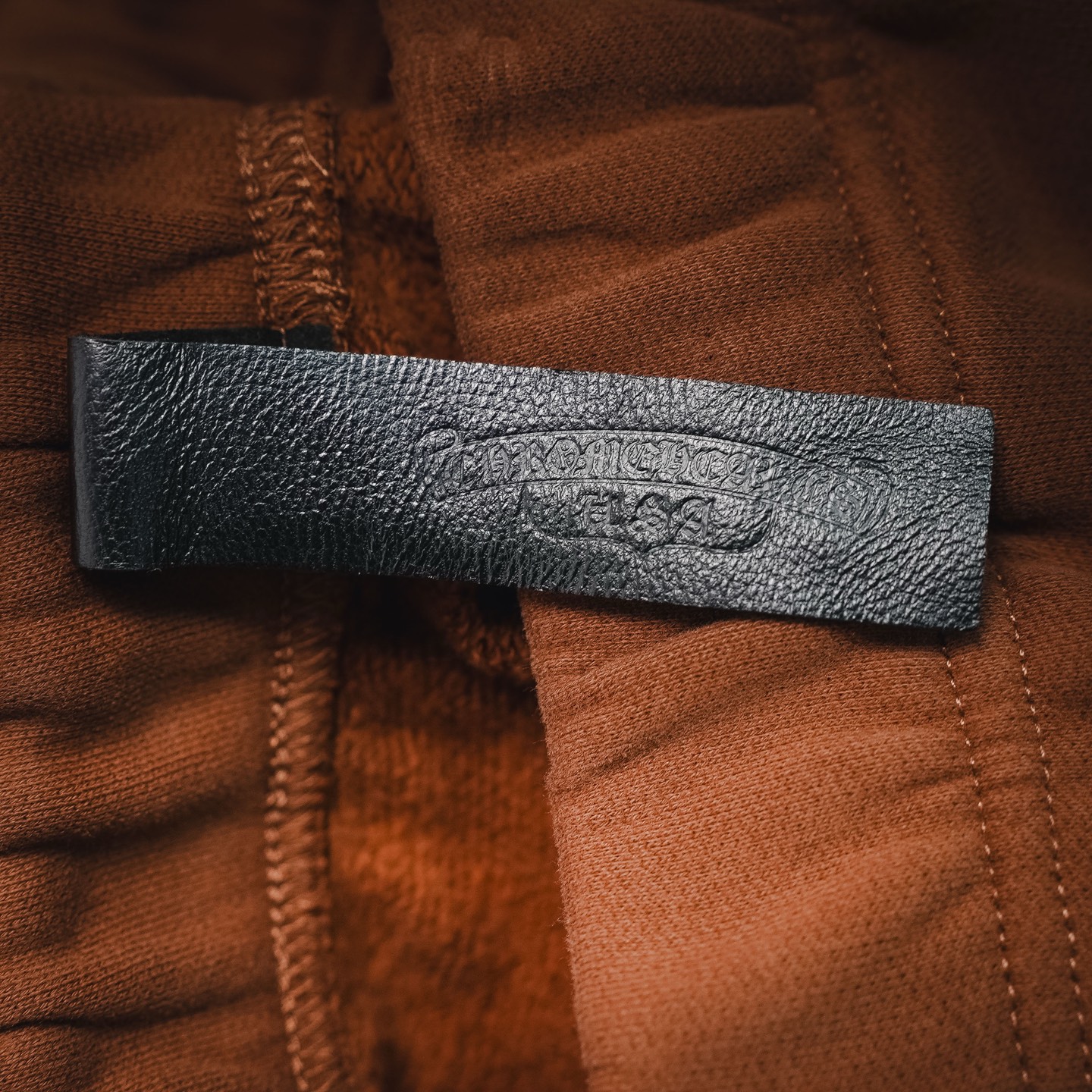 Chrome embroidered pants
