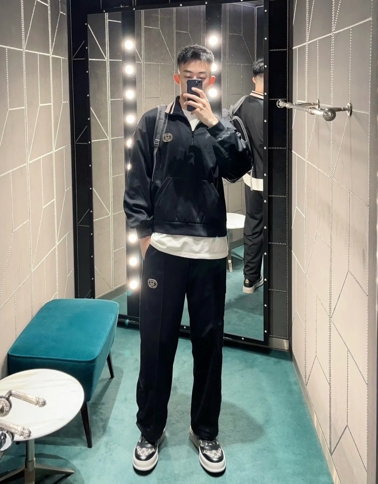 Guc embroidered pants