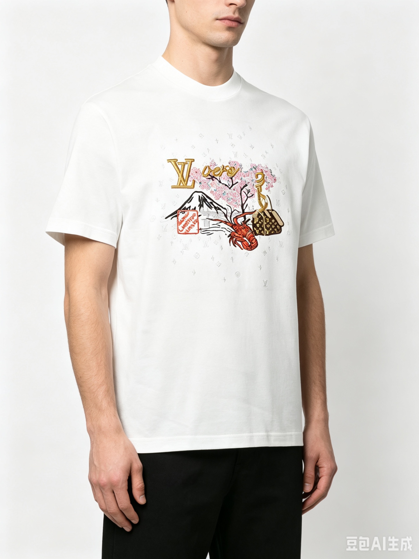 Louis graphic embroidered t-shirt
