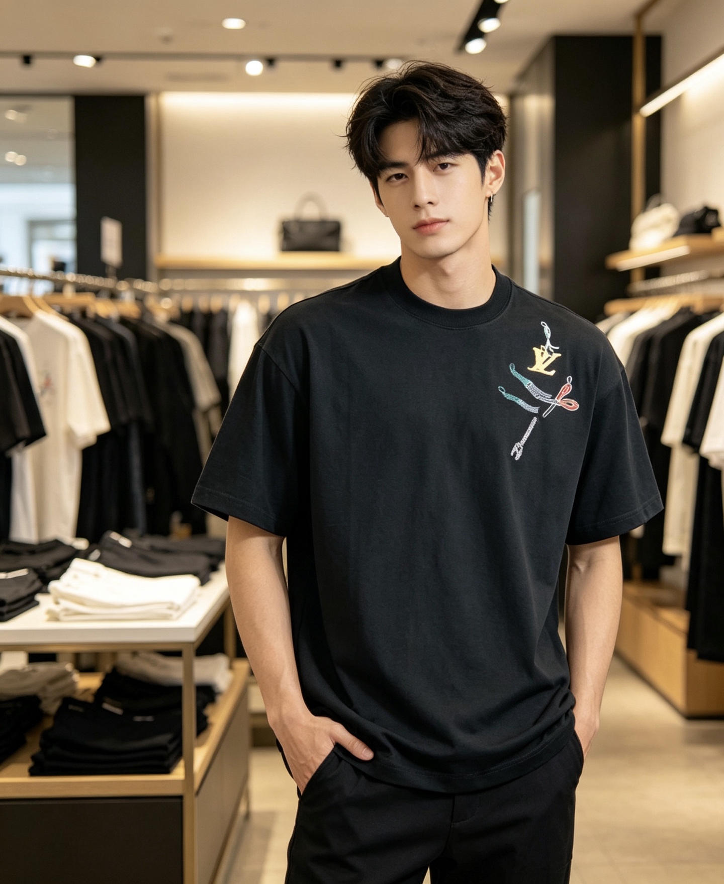 Louis tool embroidered t-shirt