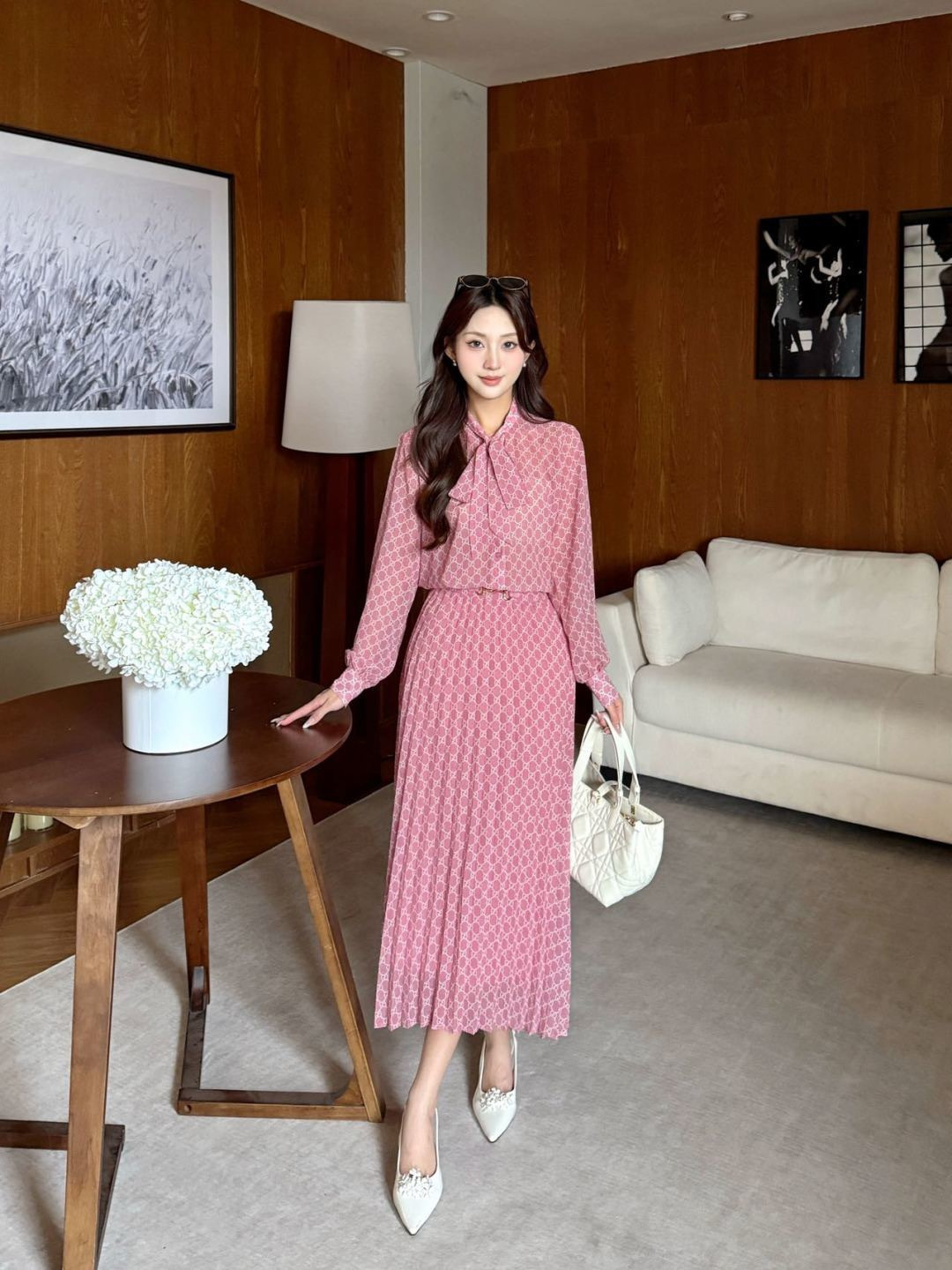 Guc 26ss print ribbon shirt