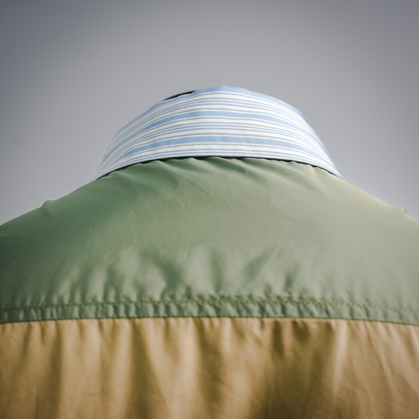 Mon striped zip-up shirts