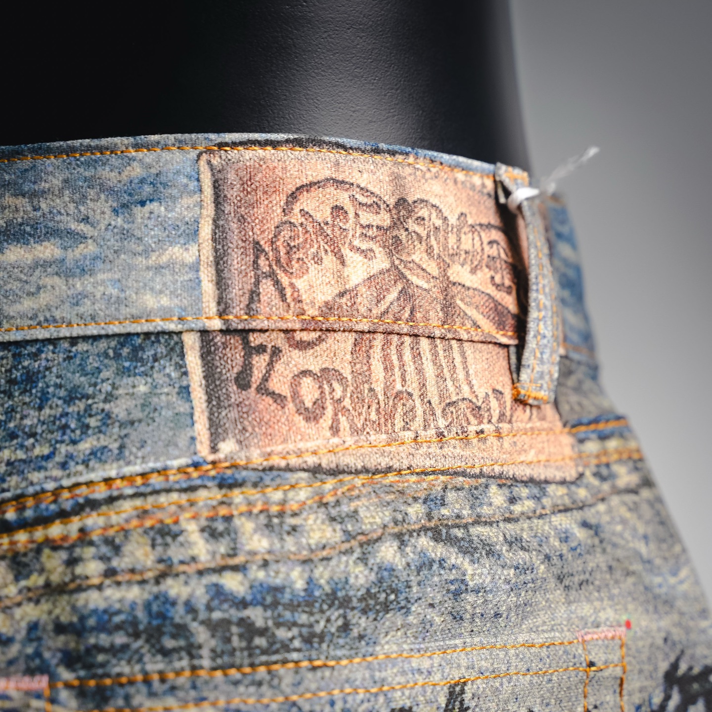 Acne trompe-l'œil graphic jeans