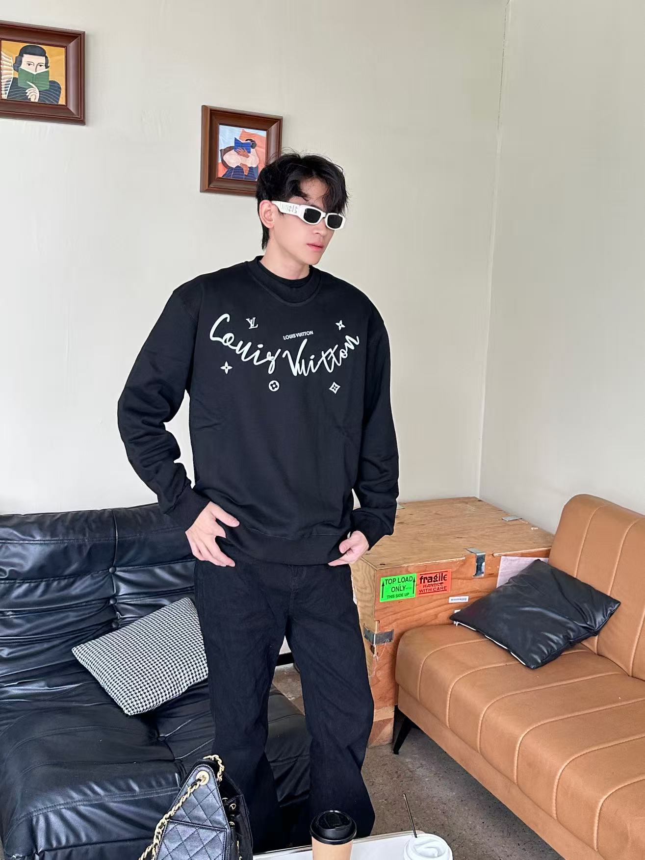Louis letter printed sweatshirt