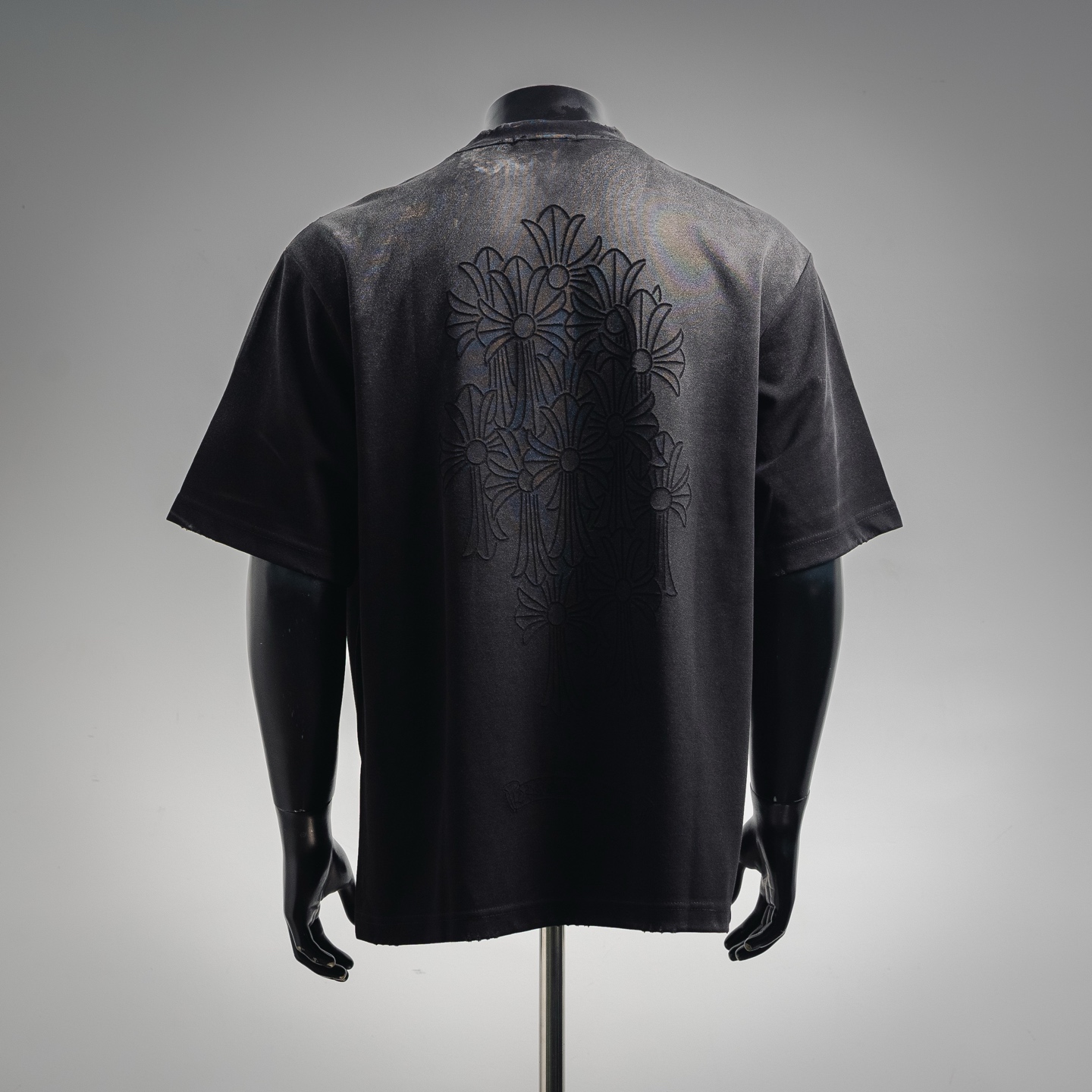 Chrome washed cross-pint t-shirt