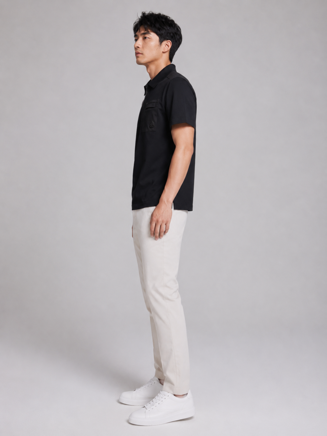 Moose zip-up pocket Polo