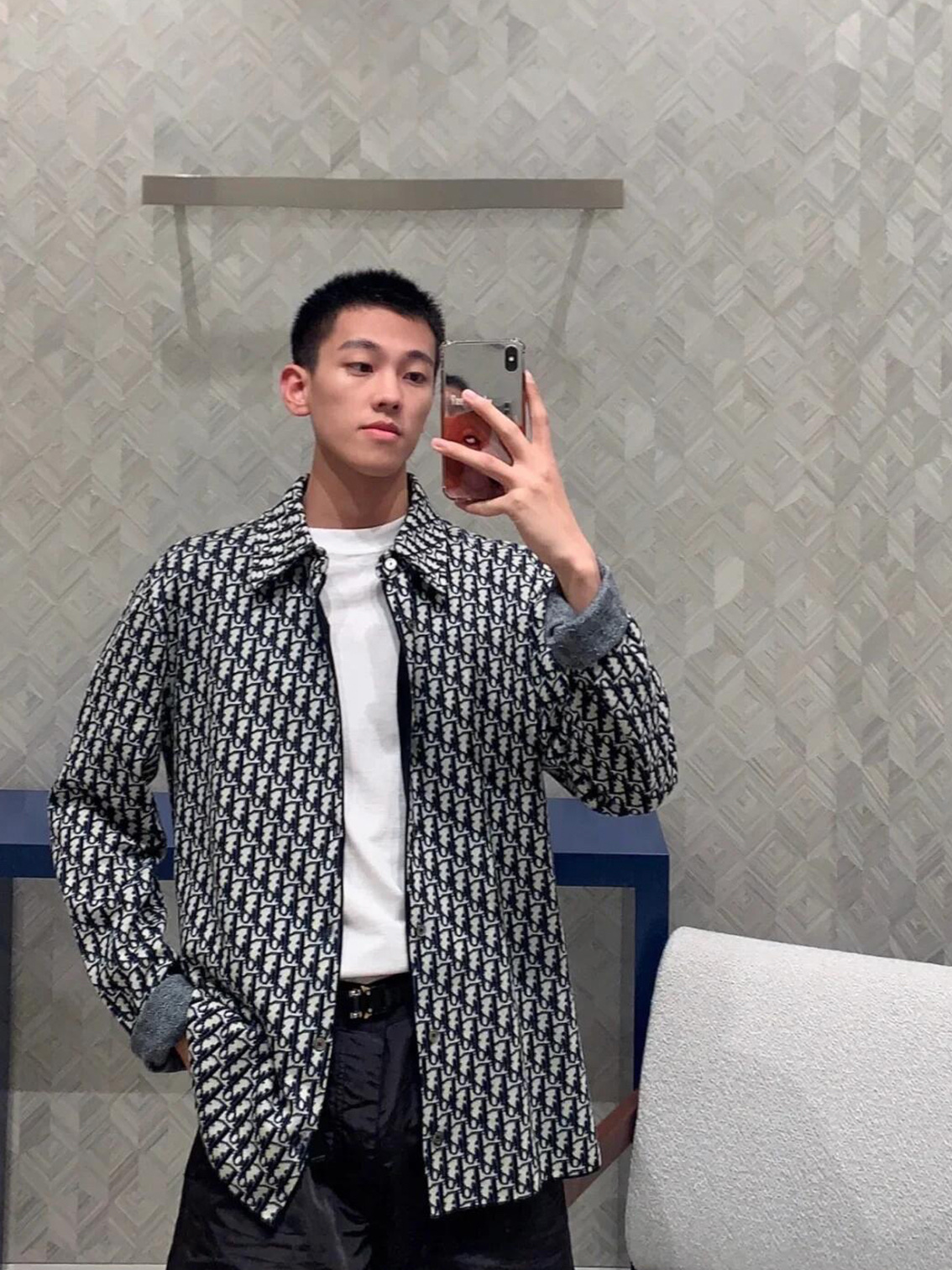 CD all-over jacquard jacket