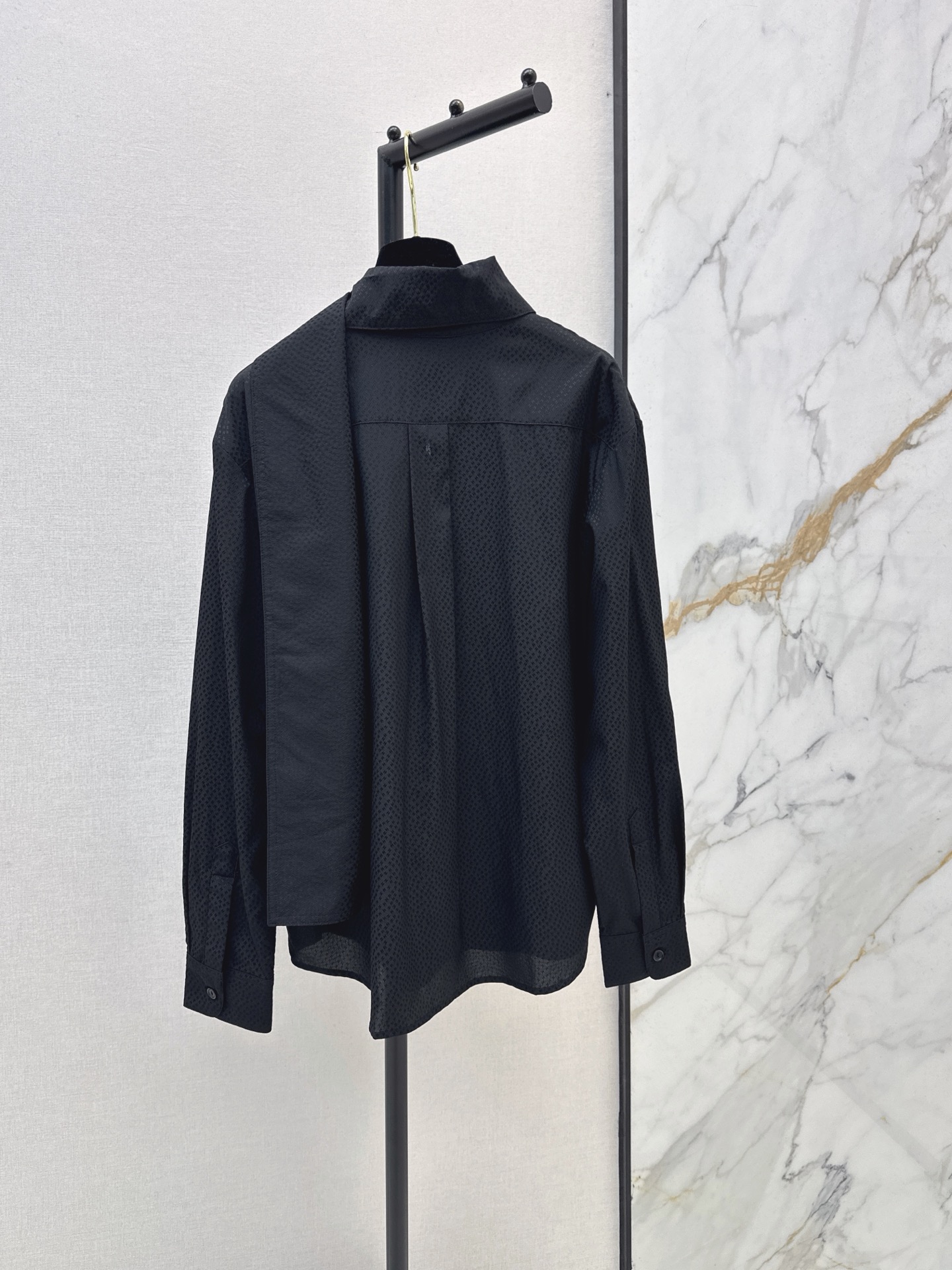 Chan 26fw jacquard silk shirt
