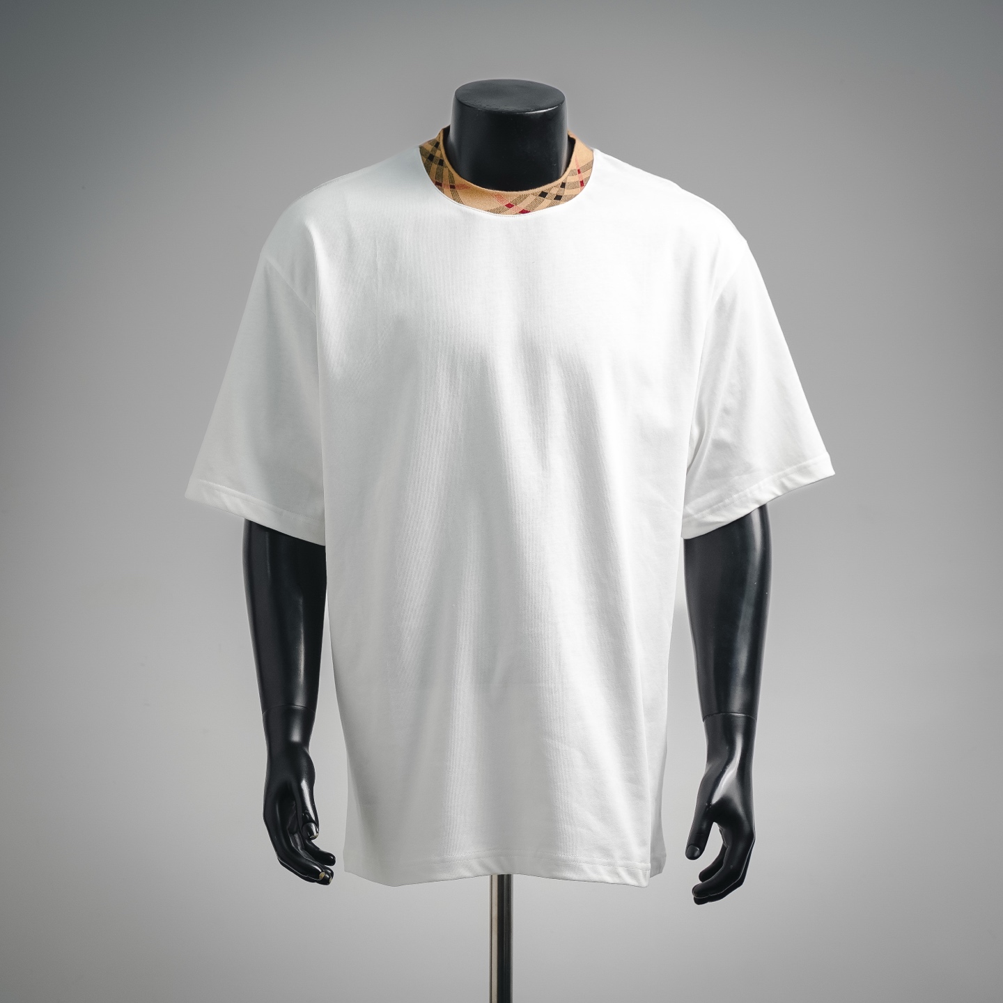 Bur plaid crew-neckt-shirt