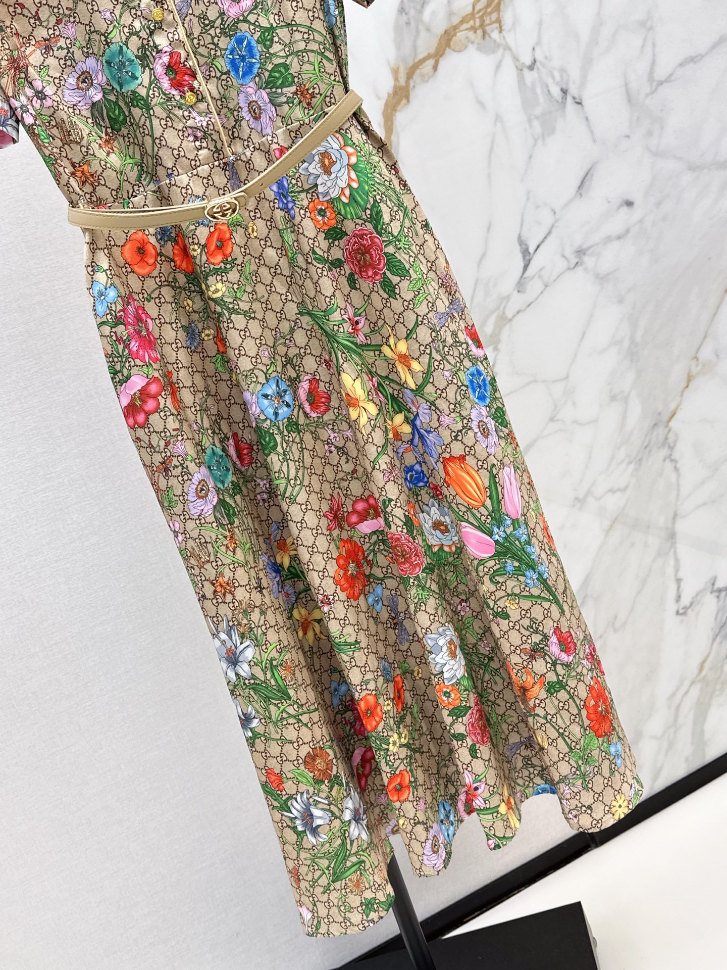 Guc 26ss print floarl dress