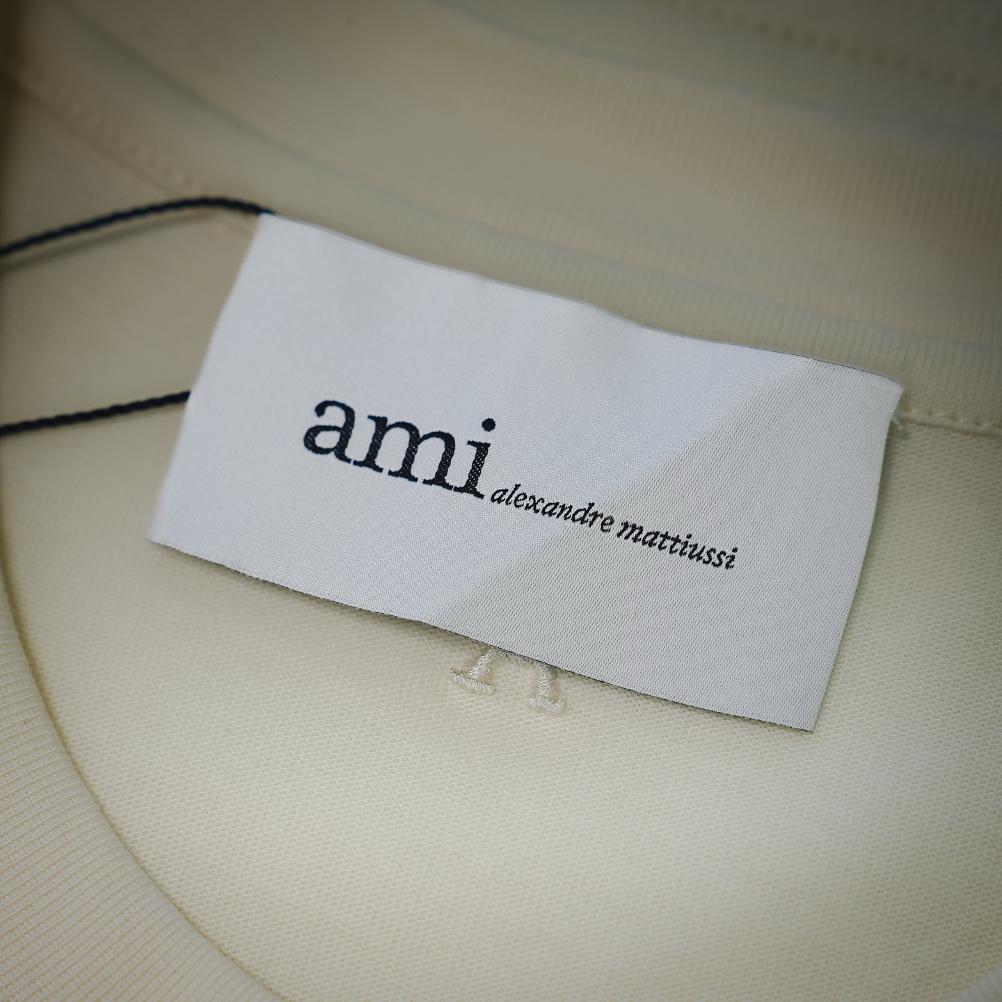 Ami letter striped  t-shirt