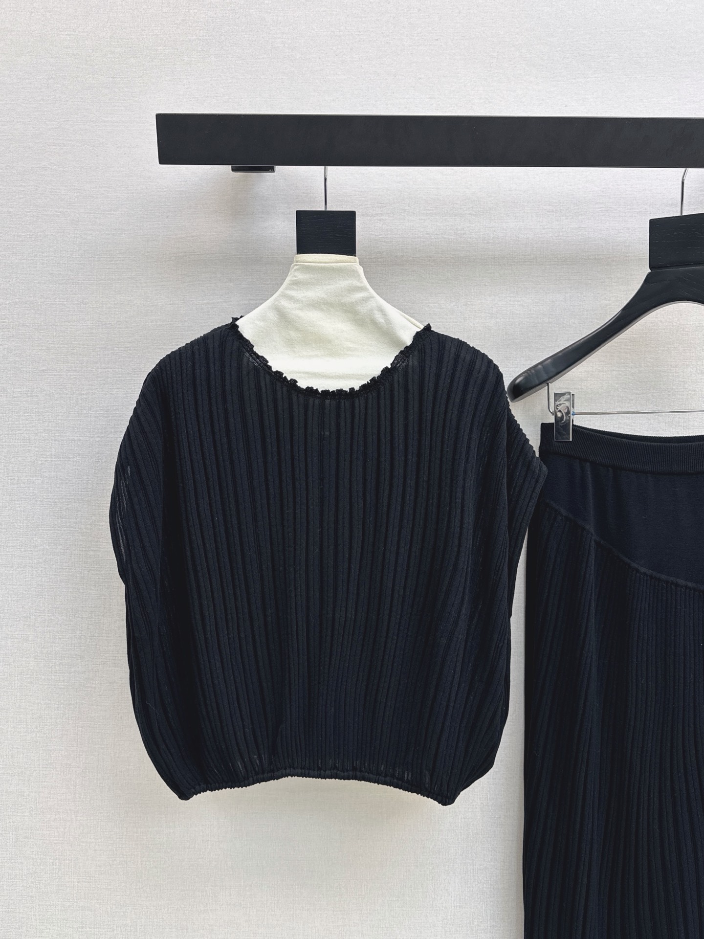 Brun 26ss knit cape knitwear skirt sets