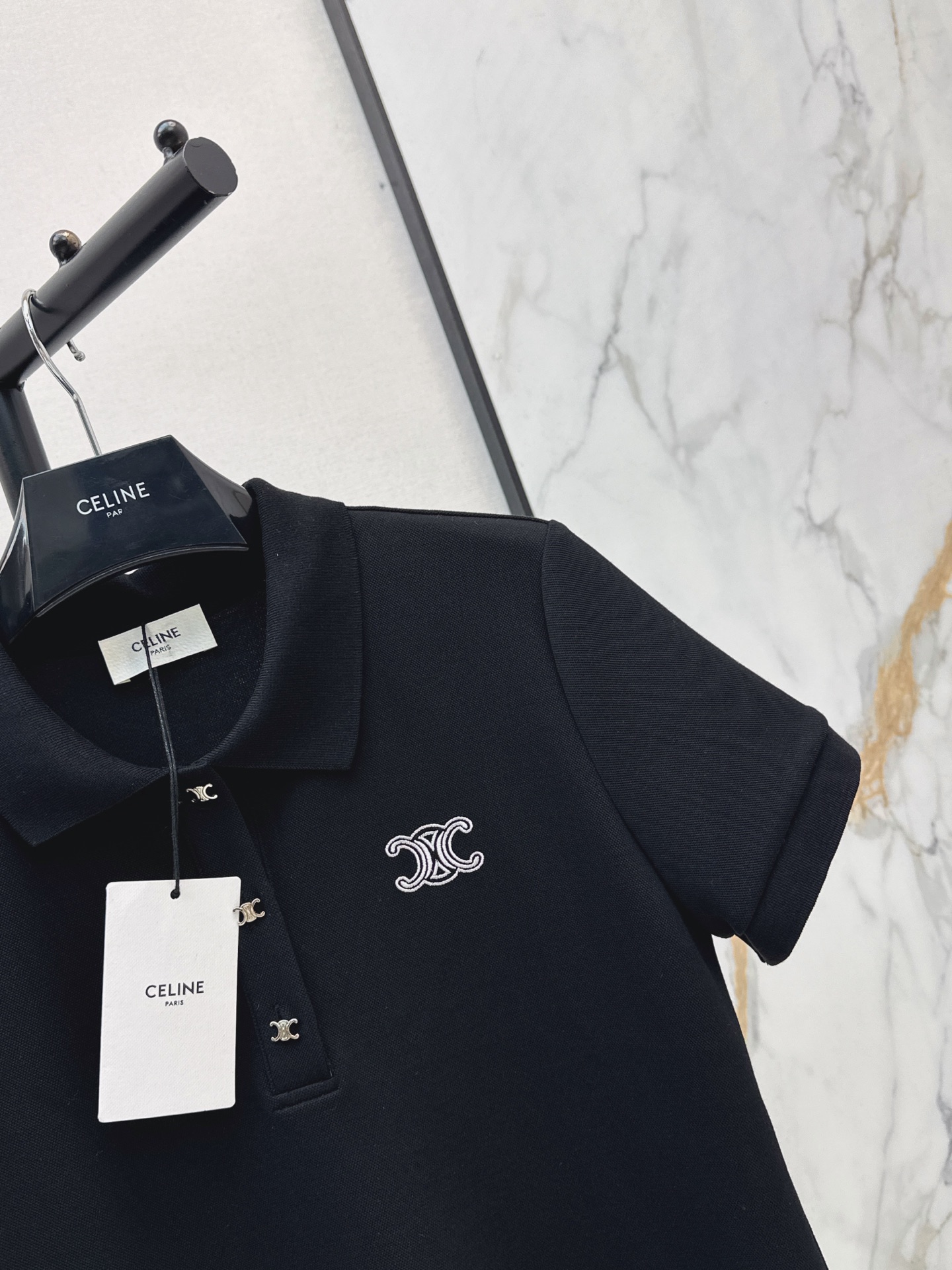 Celi 26ss embroidery polo dress