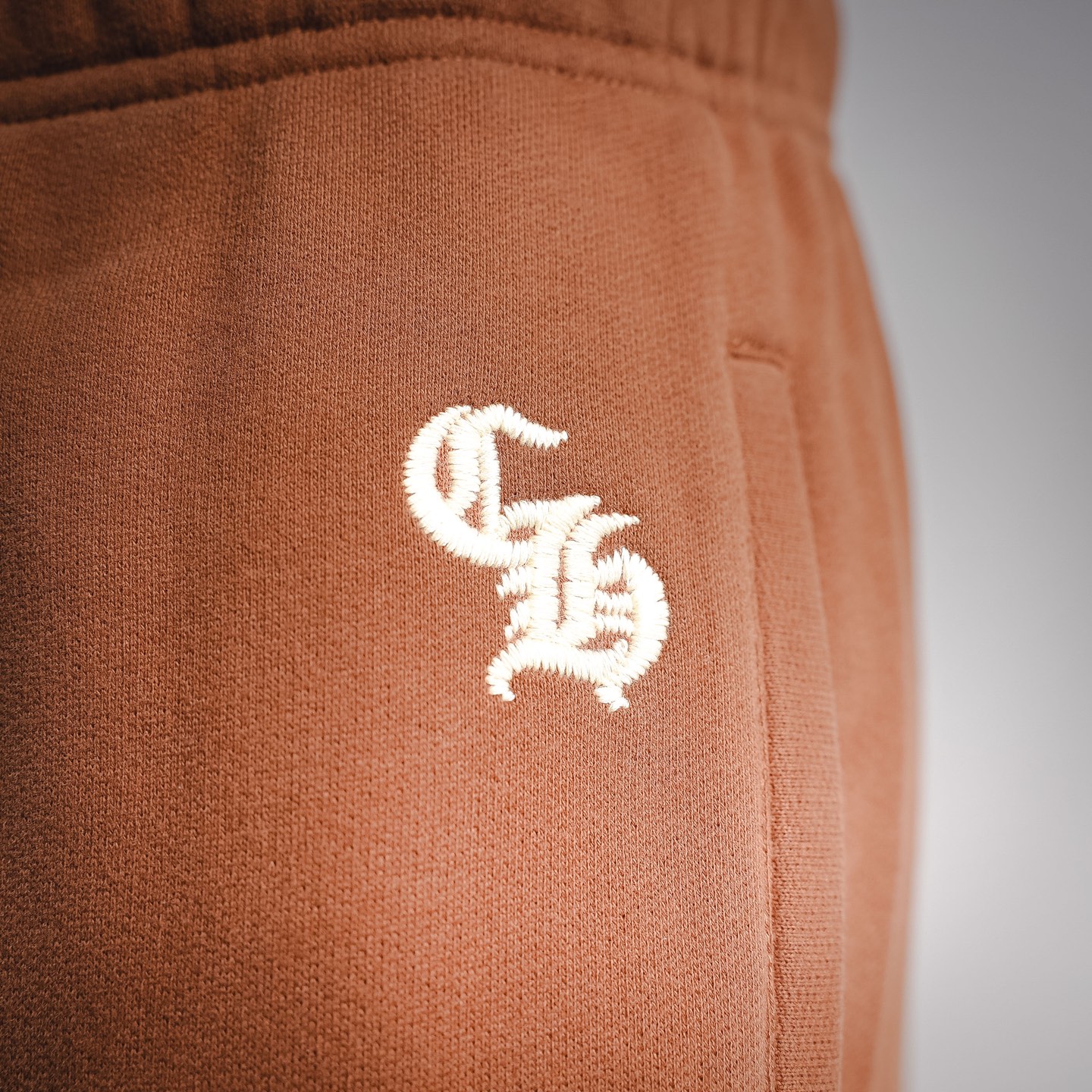Chrome embroidered pants