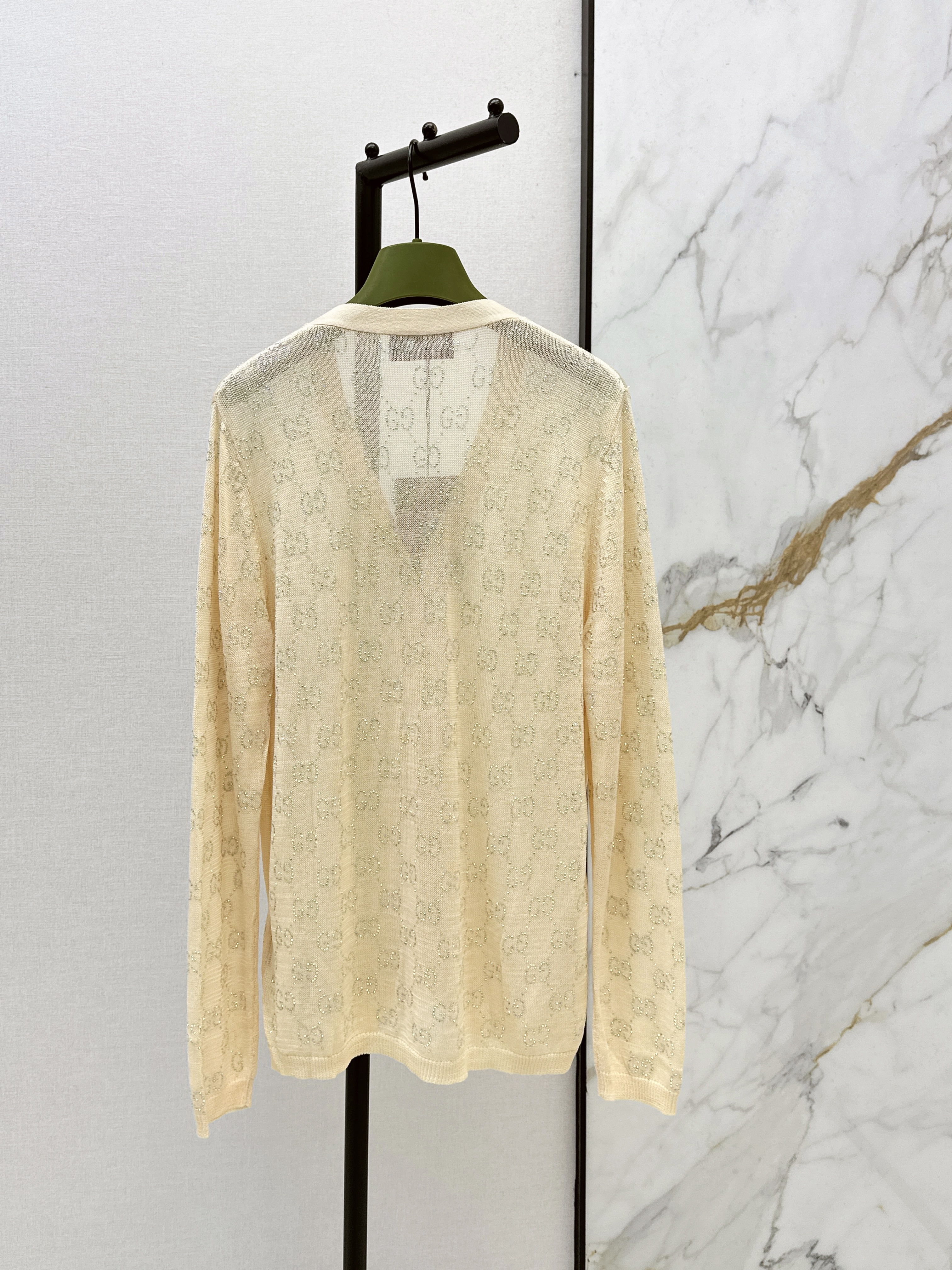Guc 26ss rhinestone cardigan