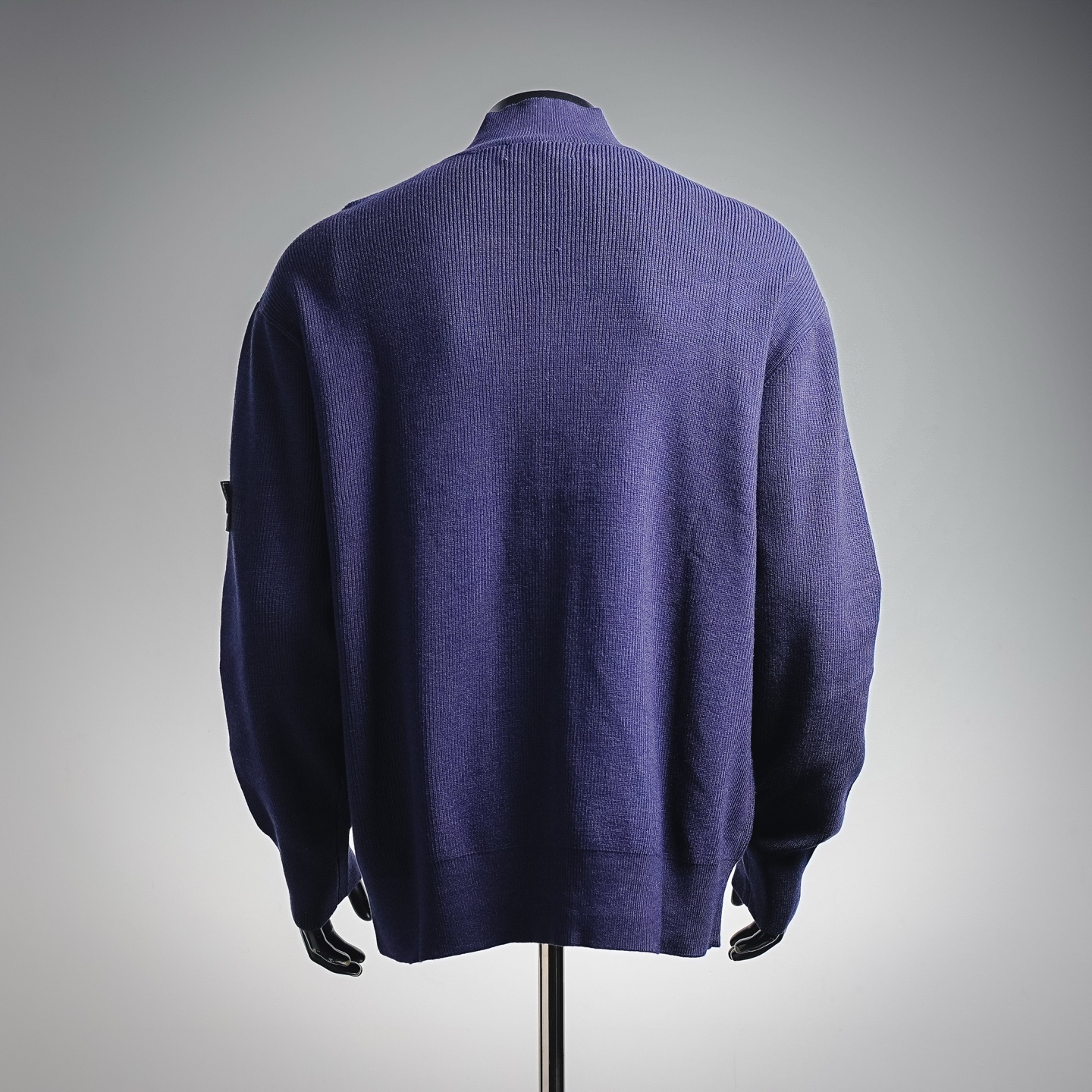 Stone zip-up sweater coat