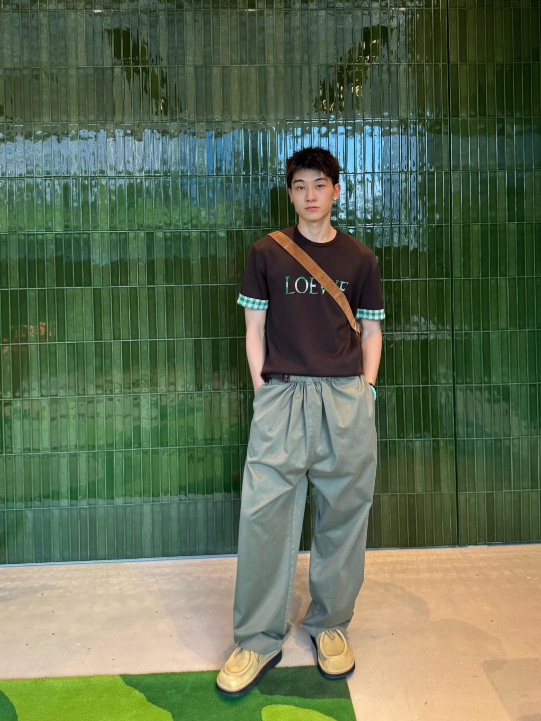 Loe plaid knit t-shirt
