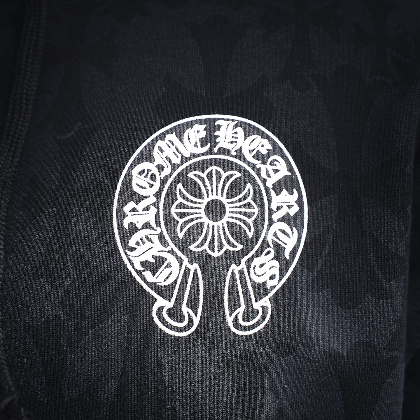 Chrome tonal all-over hoodie