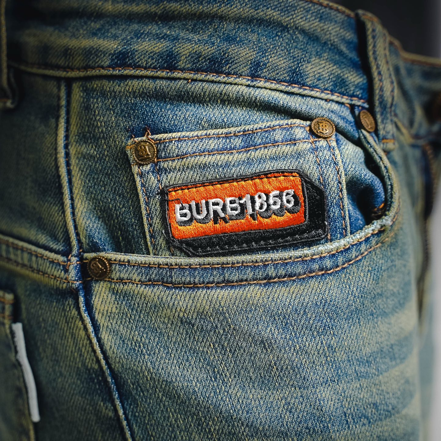 Bur skinny faded jeans